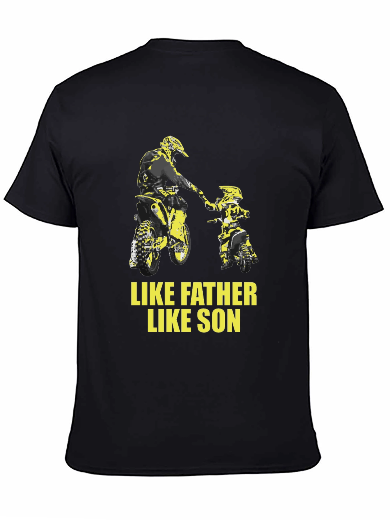 Black Like Father Like Son Motocross Graphic Tee view 4