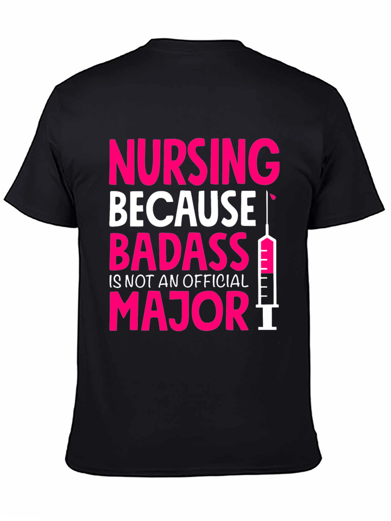 Black Nursing Badass Graphic Tee view 4