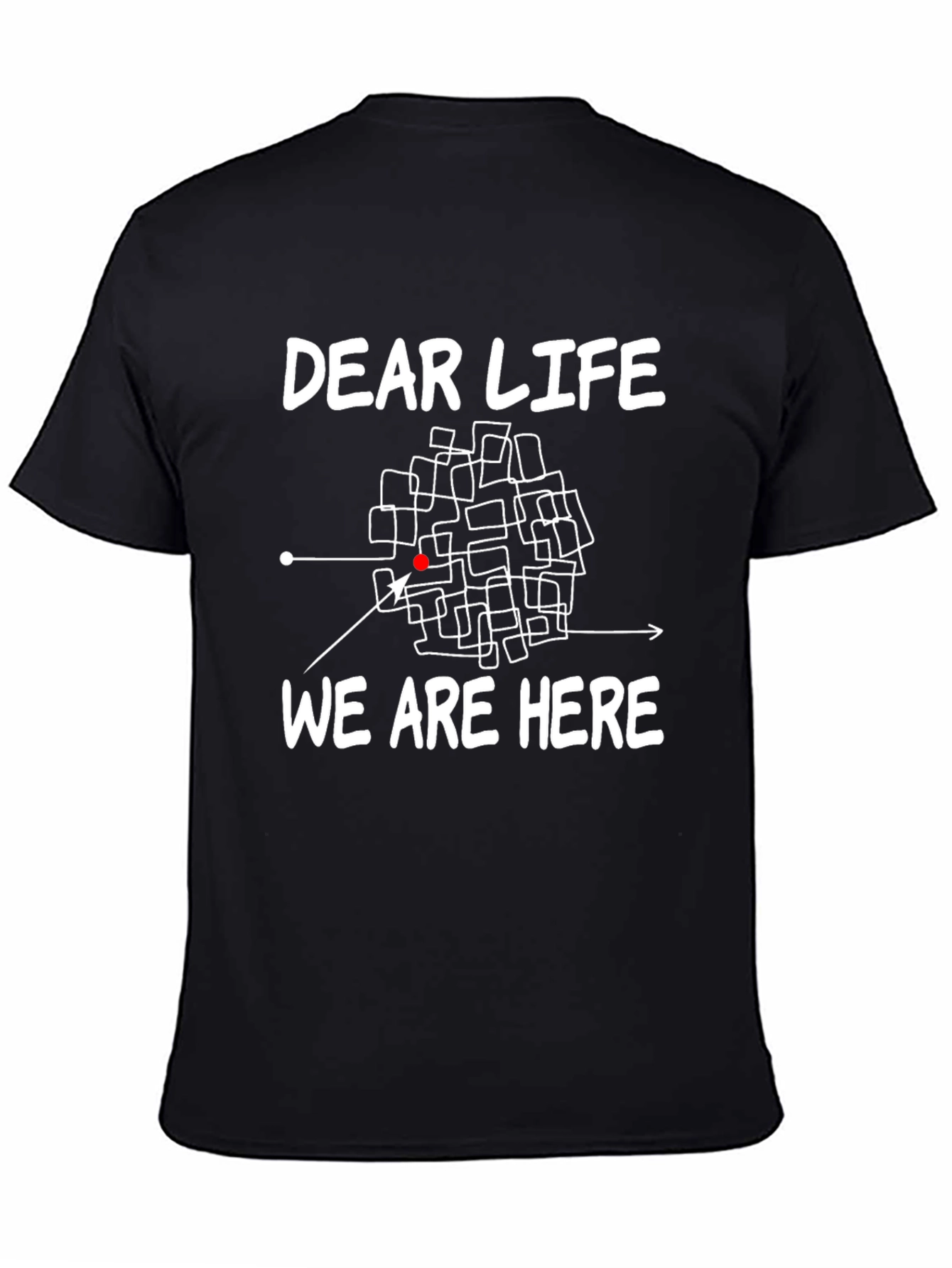 Black Dear Life We Are Here Black T-Shirt view 4