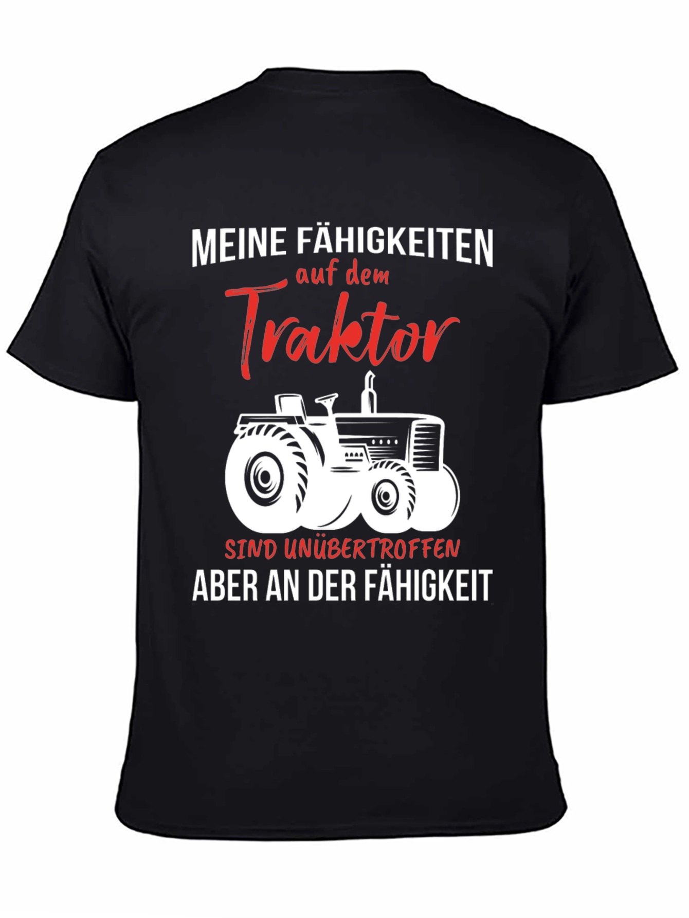 Black Tractor Skills Graphic Tee - Farm Life Shirt view 4