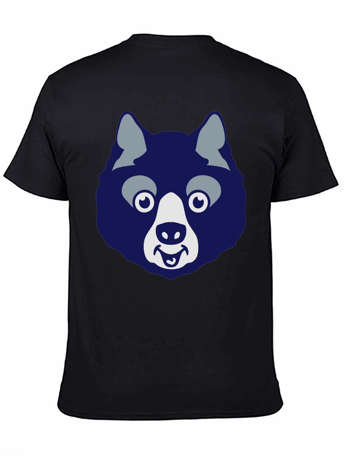 Black Funny Husky Graphic Tee - Men's Black T-Shirt view 4