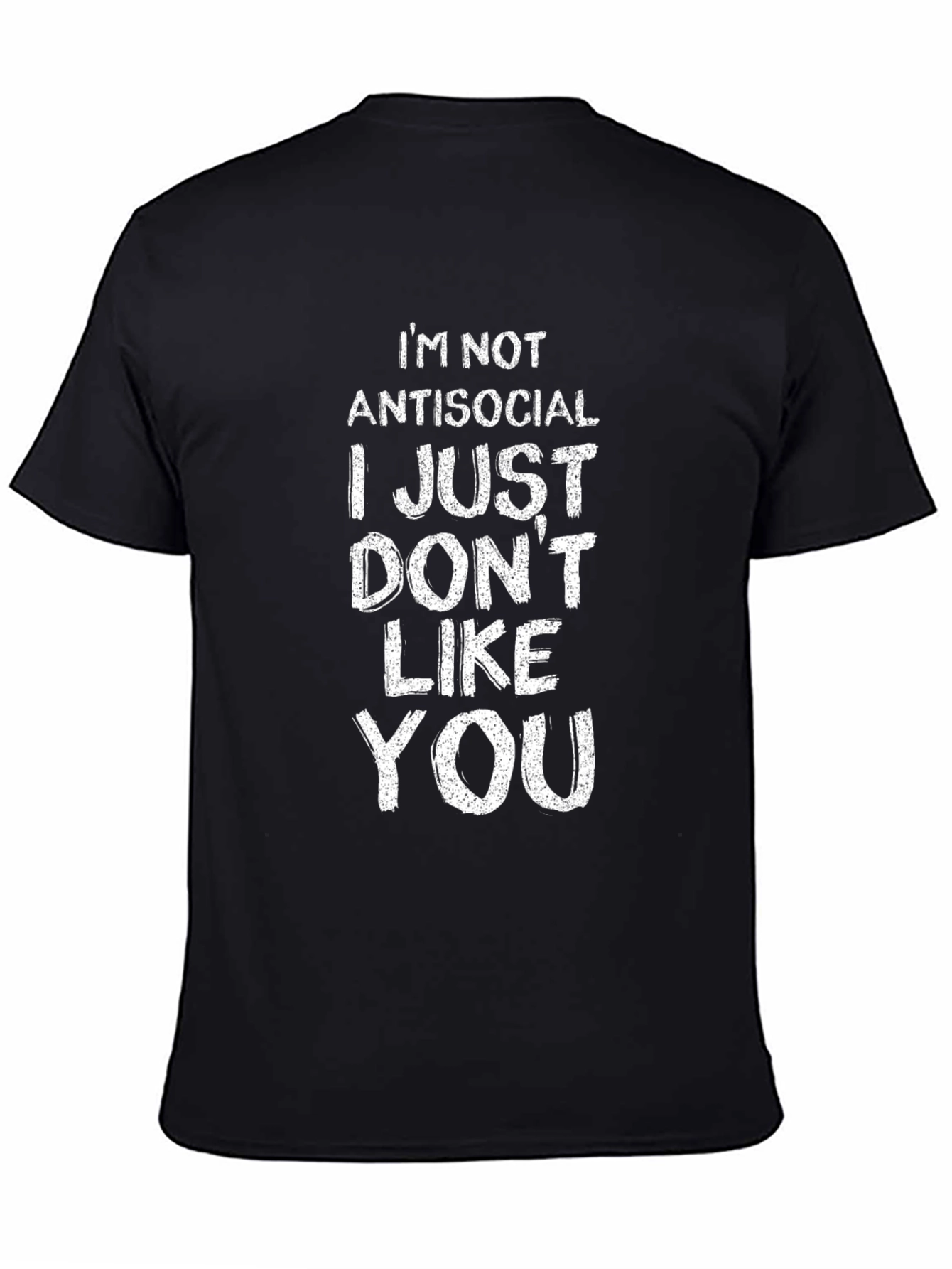 Black Antisocial Humor T-Shirt - Sarcastic Novelty Tee view 4