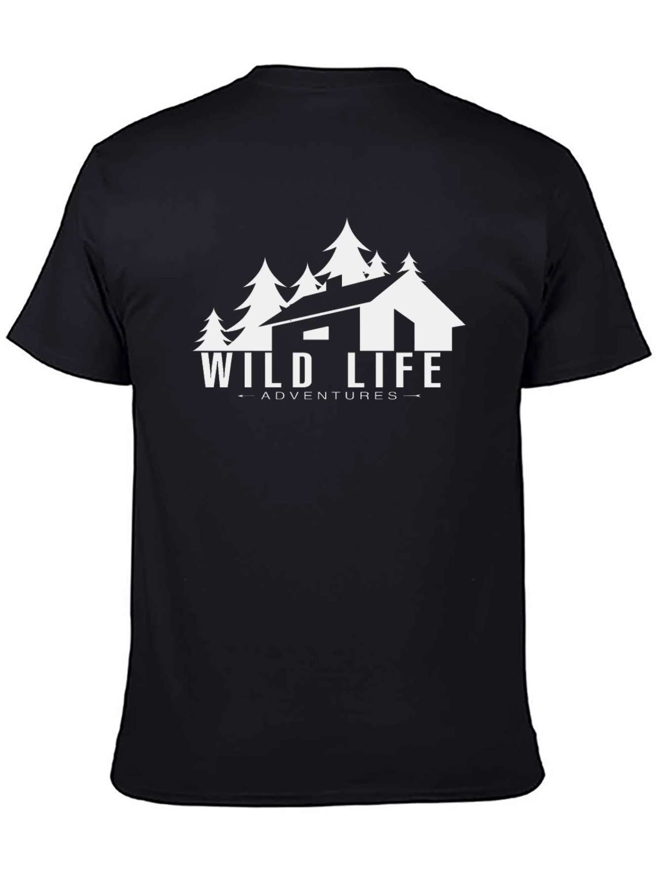 Black Wild Life Adventures Graphic Tee - Black view 4