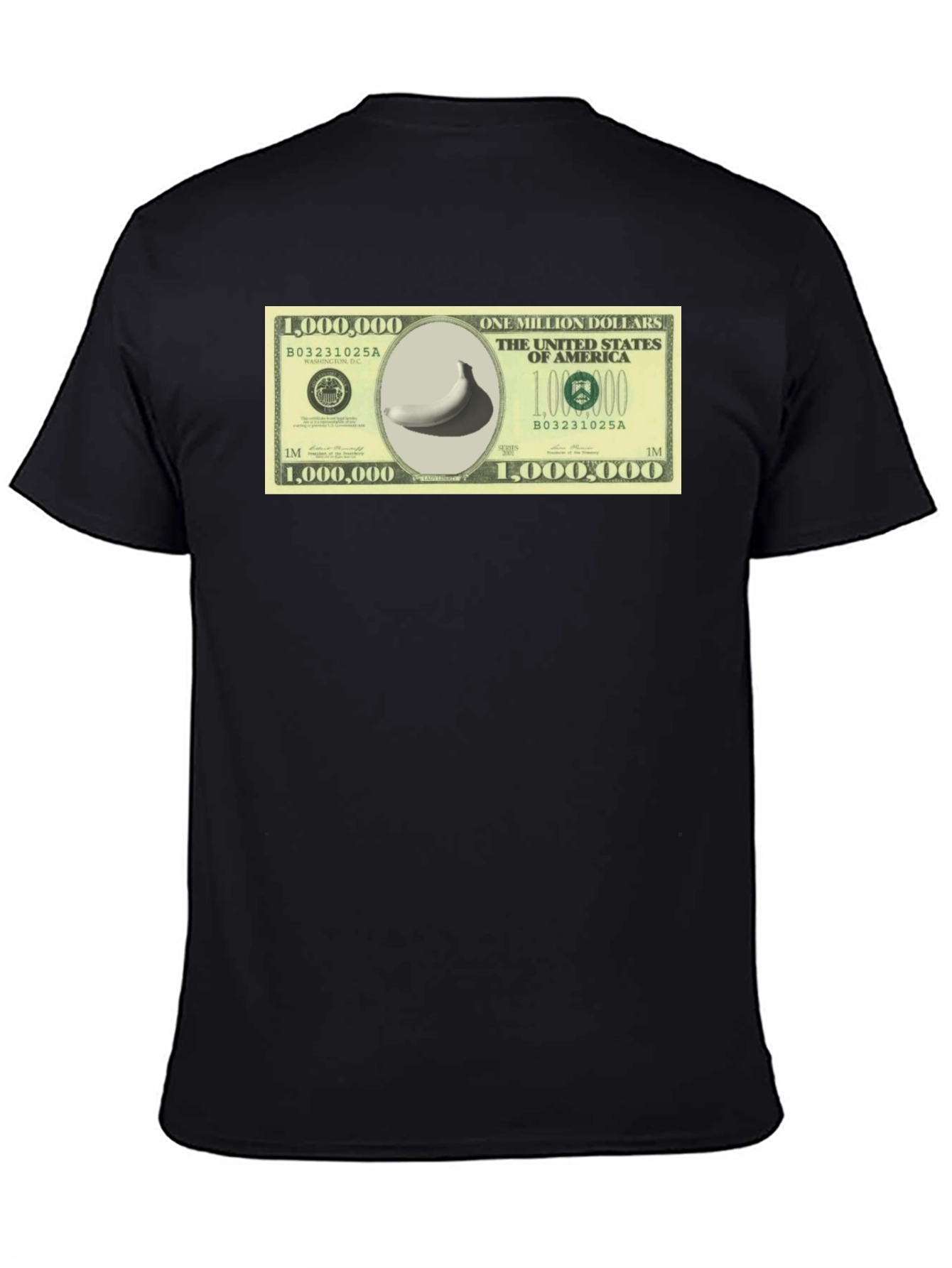 Black Million Dollar Banana T-Shirt - Funny Novelty Tee view 4