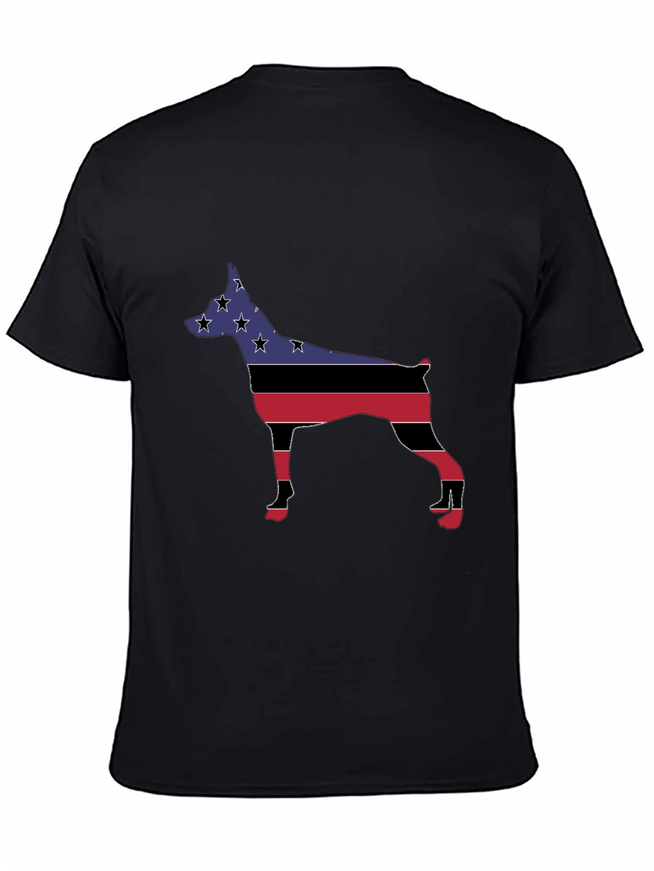 Black Patriotic Dog Silhouette Tee view 4