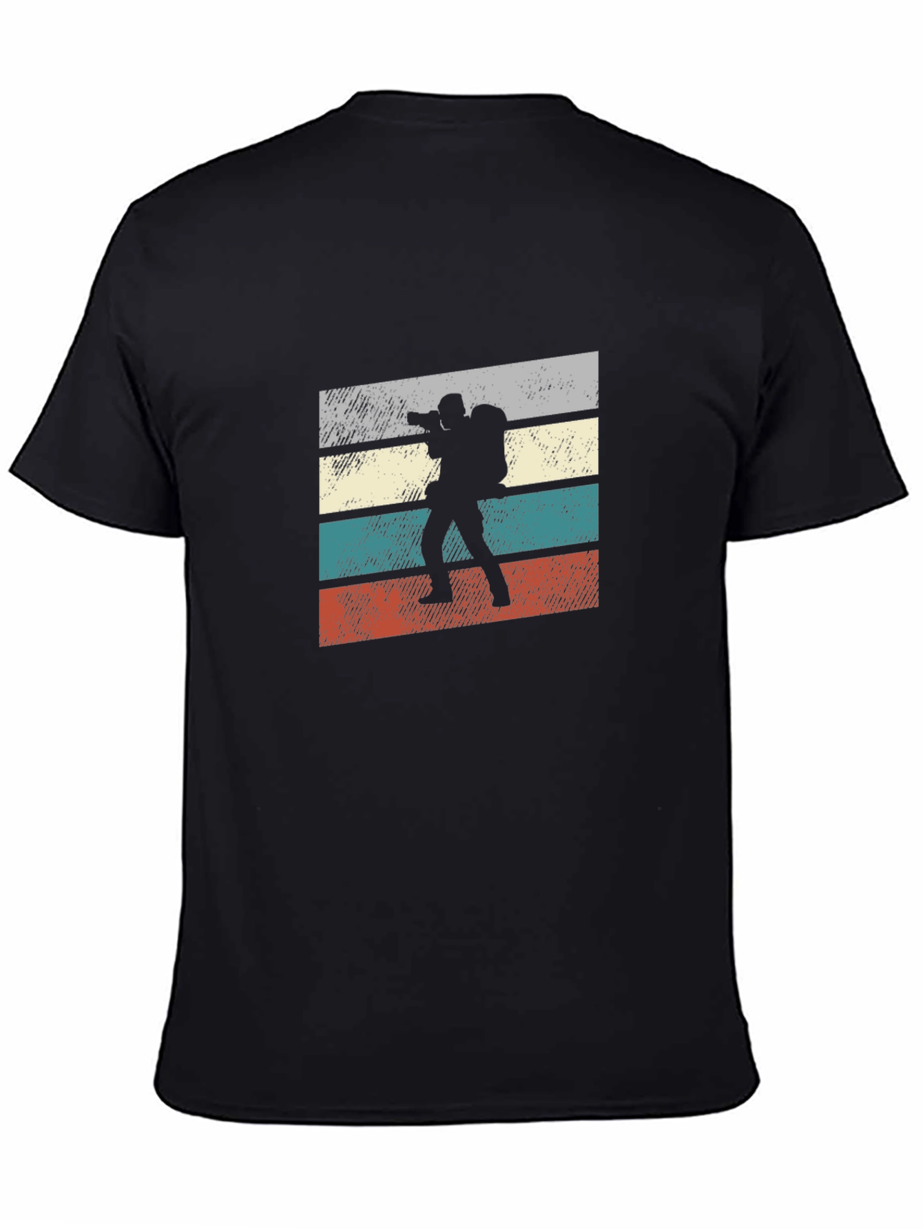 Black Retro Photographer T-Shirt - Vintage Style Camera Shirt view 4