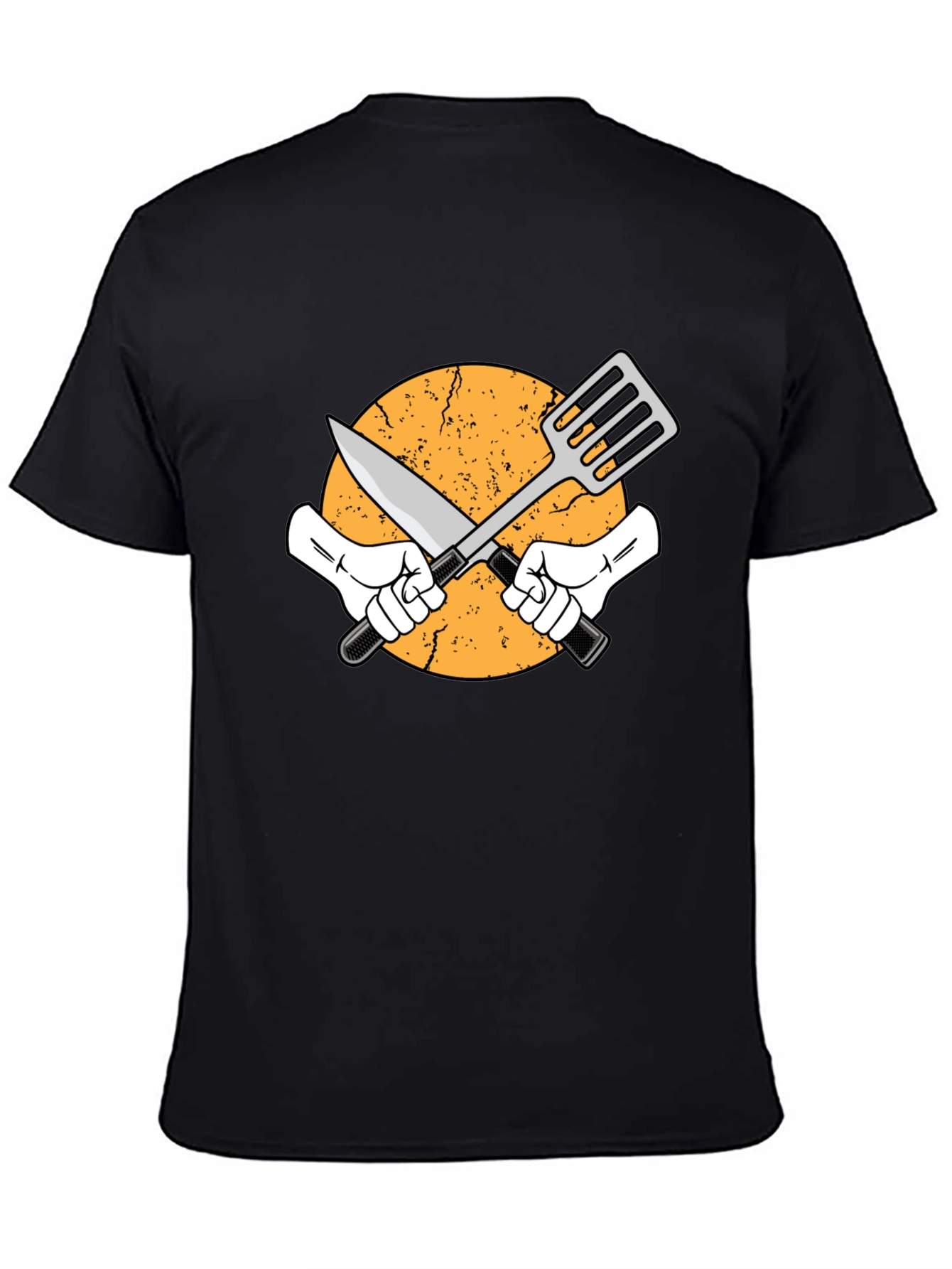 Black Chef's Tool T-Shirt - Culinary Design Tee view 4