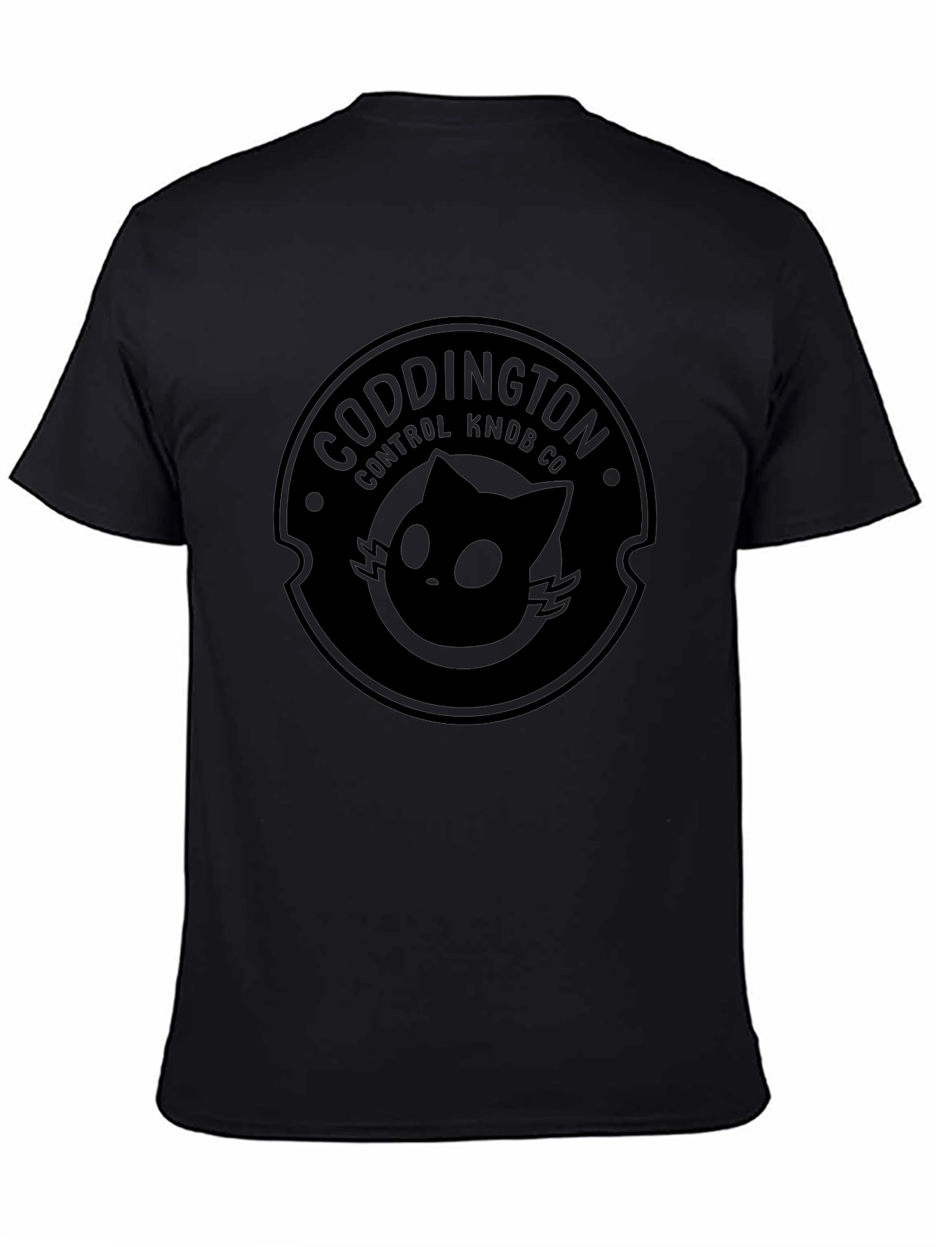 Black Coddington Control Knob Co. Black T-Shirt view 4