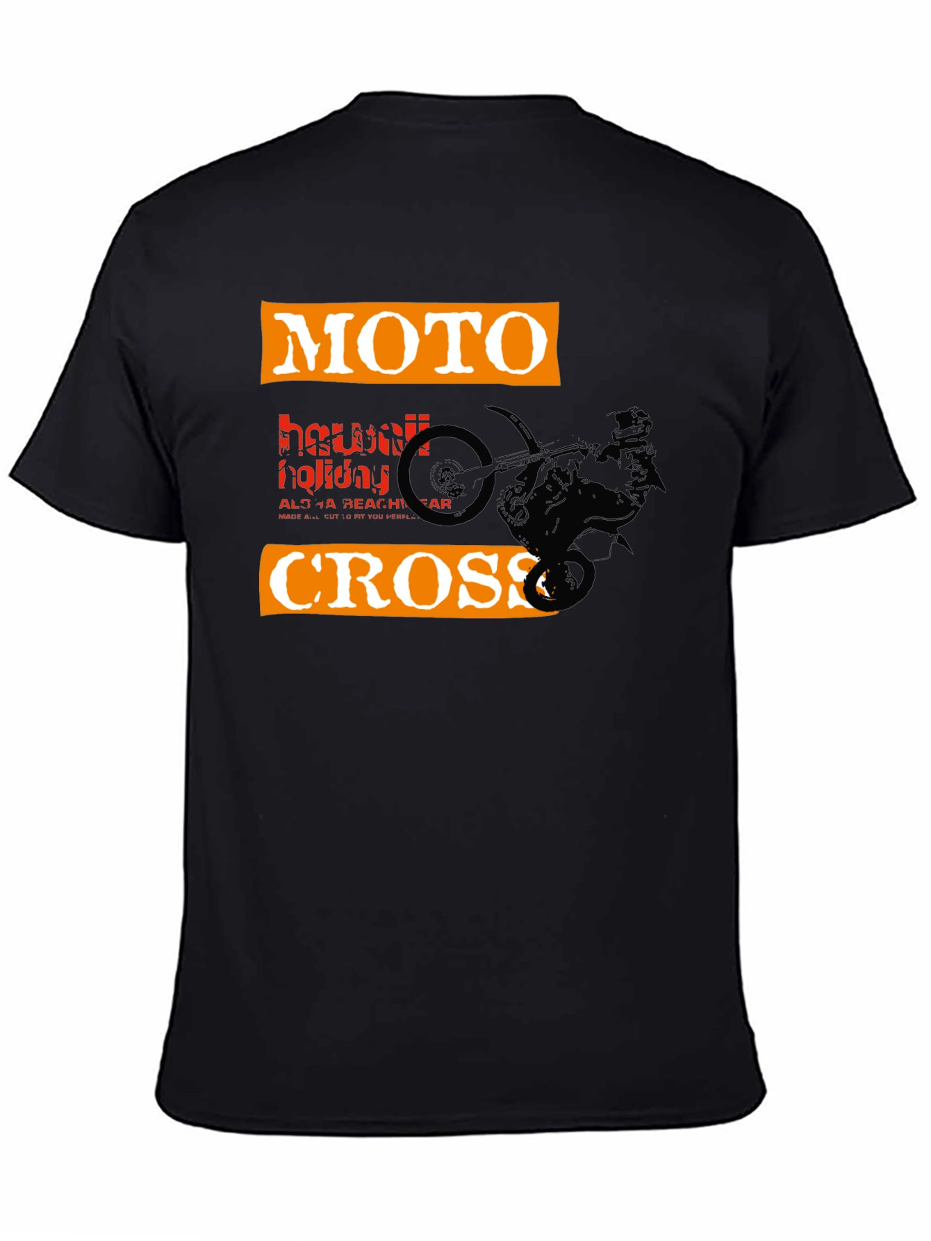 Black Moto Cross Graphic Tee - Black view 4