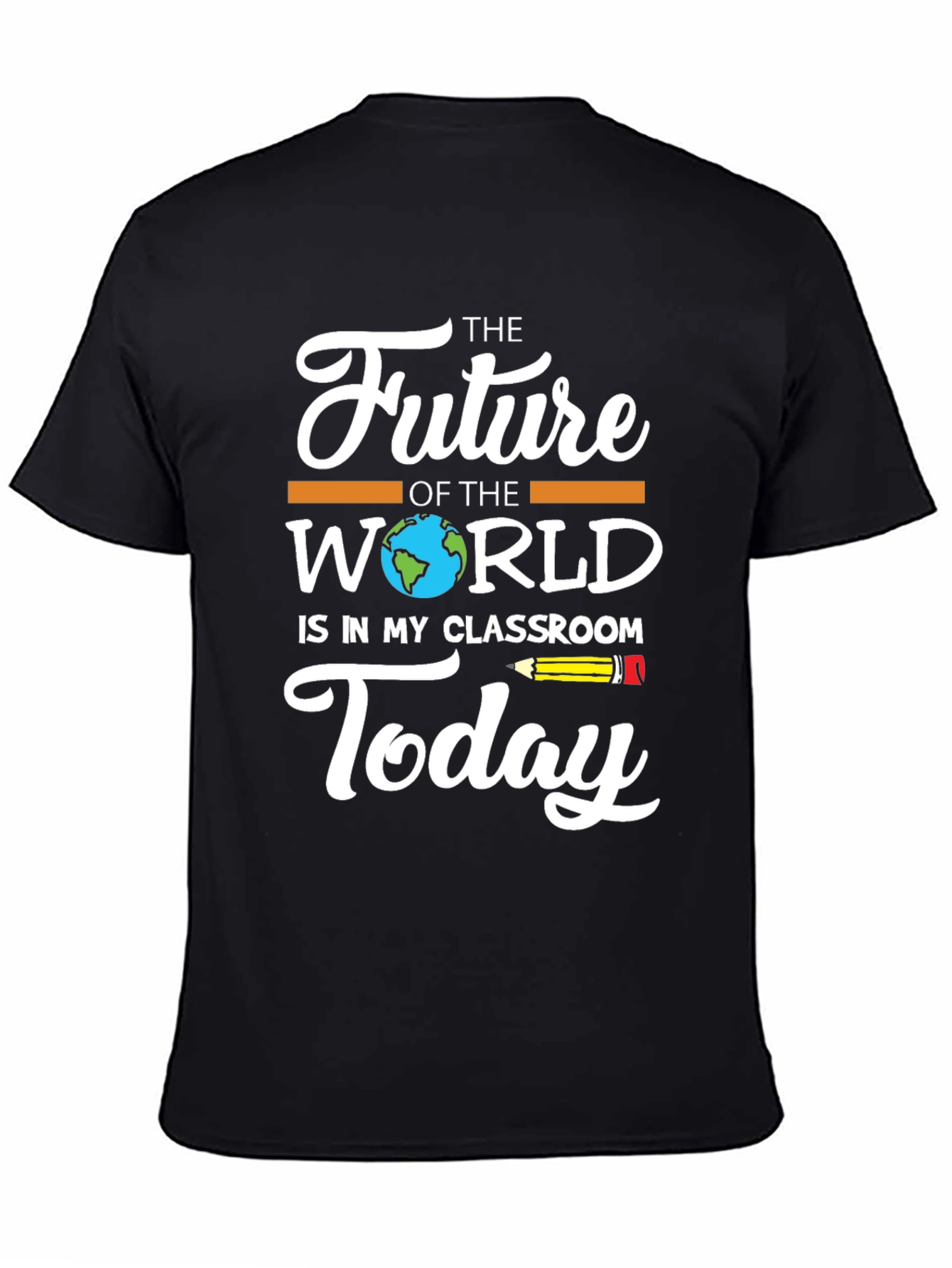 Black The Future World Classroom T-Shirt view 4