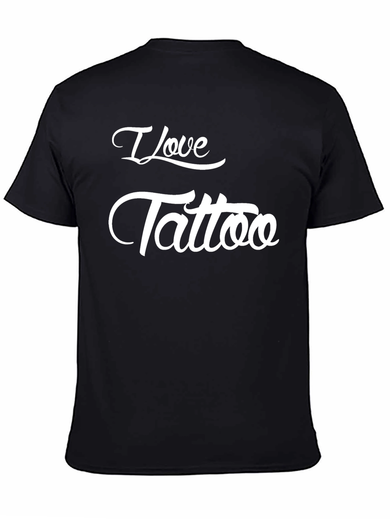 Black I Love Tattoo Graphic T-Shirt - Black view 4