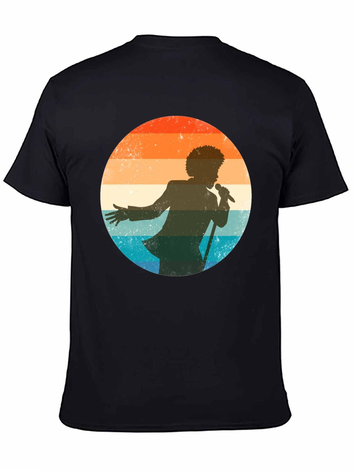 Black Retro Silhouette T-Shirt view 4