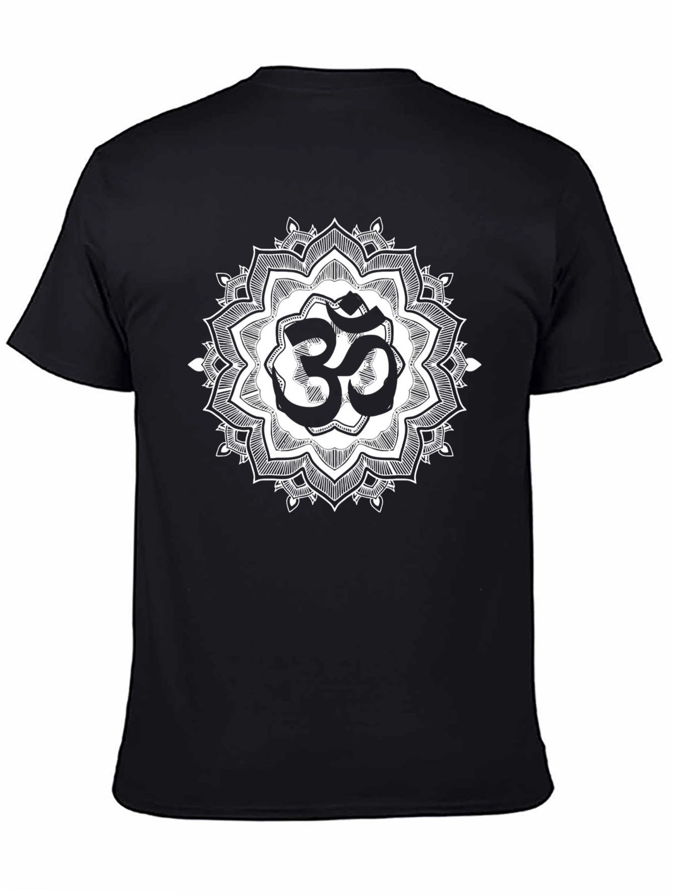 Om Mandala Graphic Tee - Black Casual T-Shirt - 4