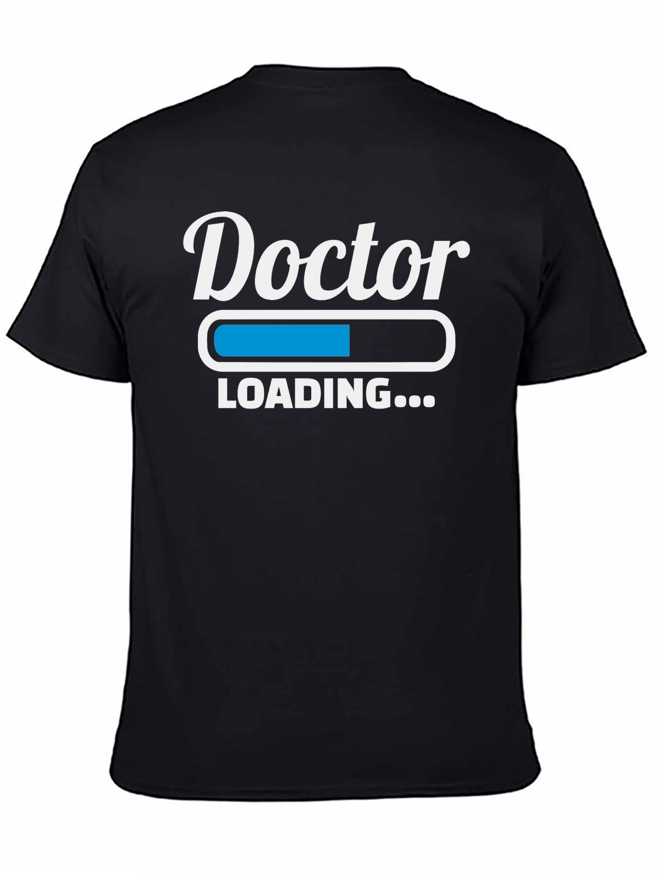 Black Doctor Loading Funny Graphic T-Shirt view 4