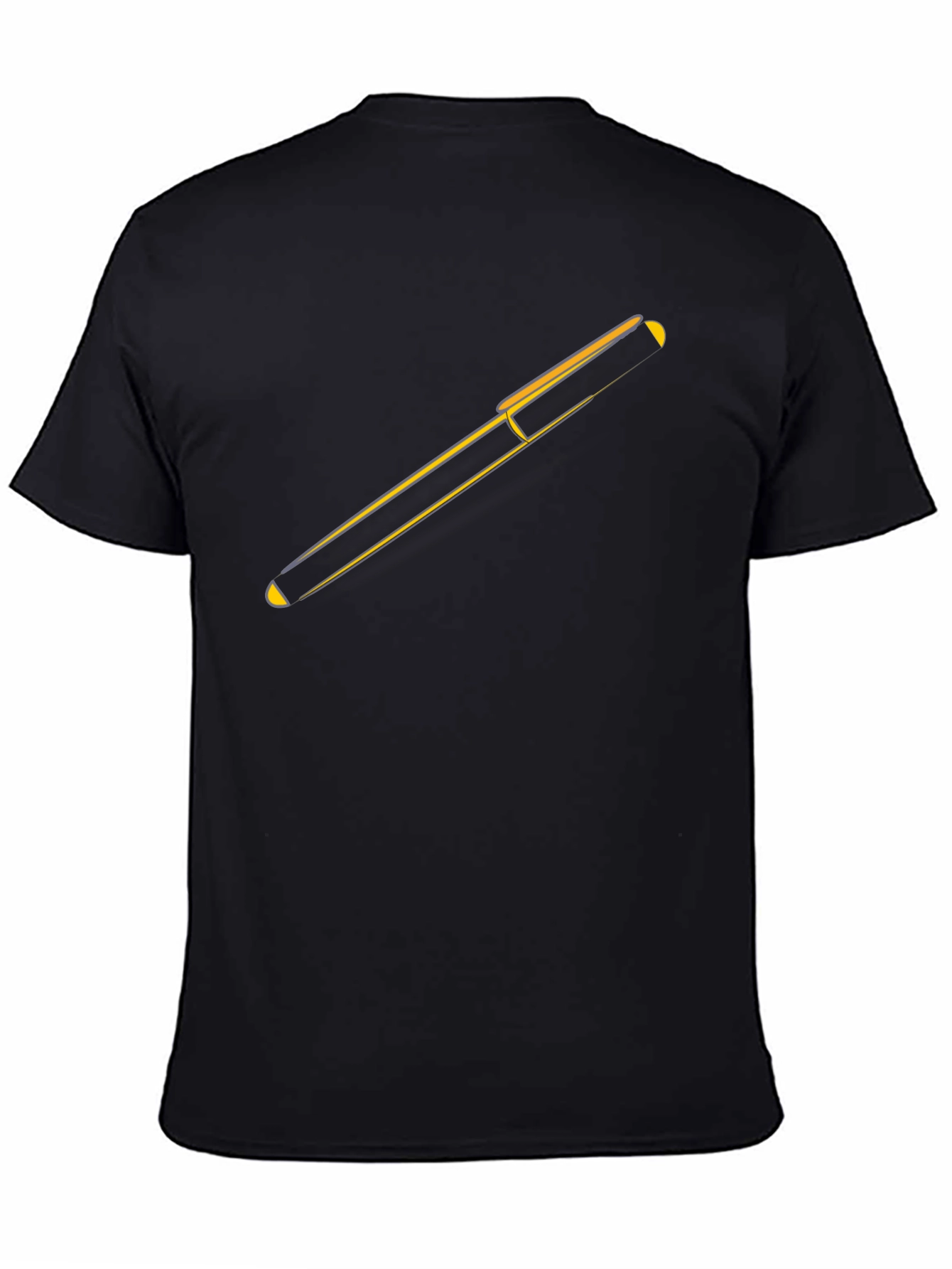 Black Minimalist Trombone Graphic Black Tee view 4