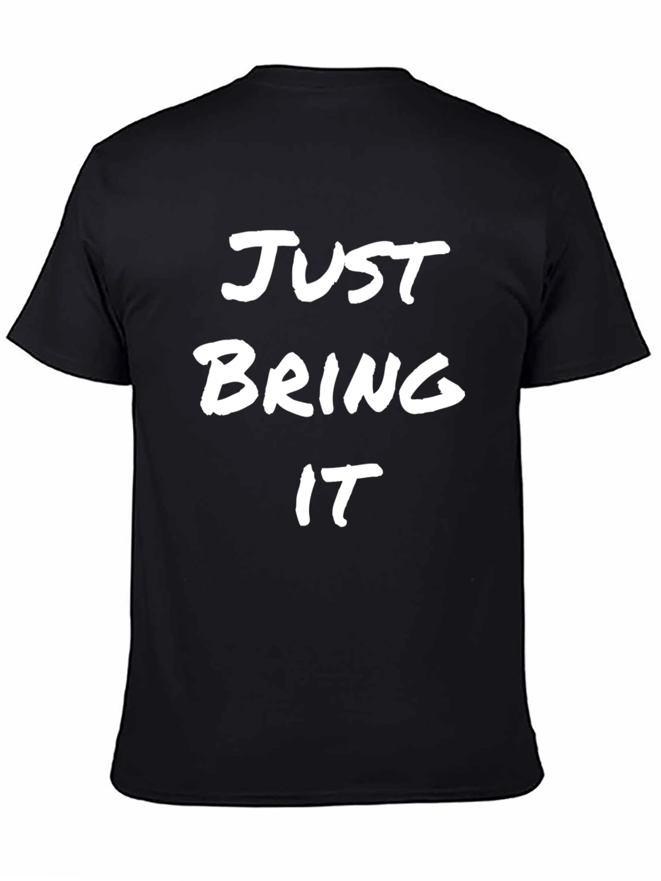 Black Just Bring It Black Graphic Tee view 4