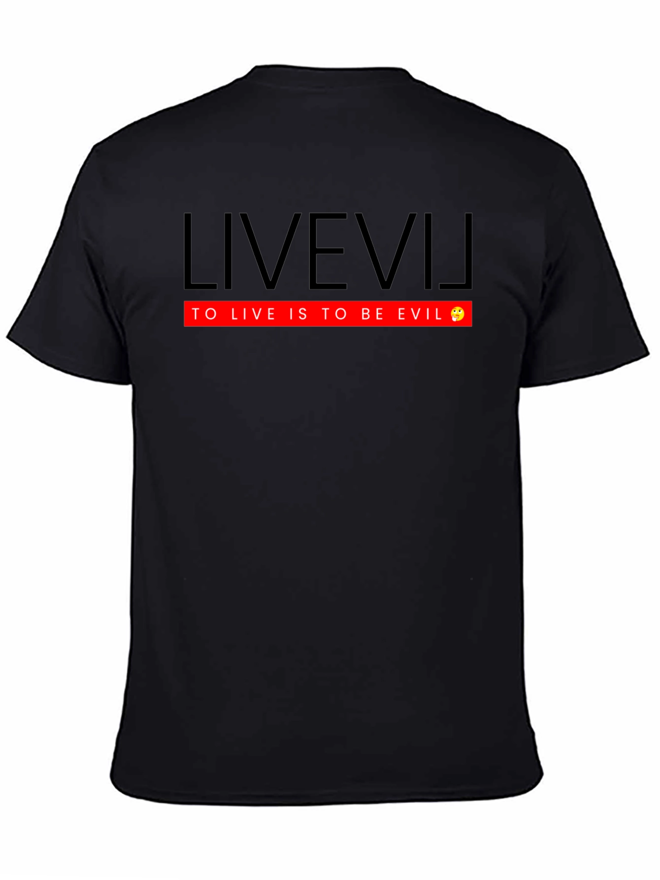 Black Live VU Evil Graphic Tee - Mens Black Cotton T-Shirt view 4