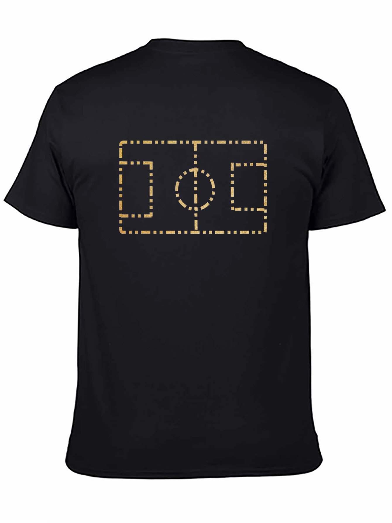 Black Soccer Field Graphic Tee - Stylish & Unique view 4