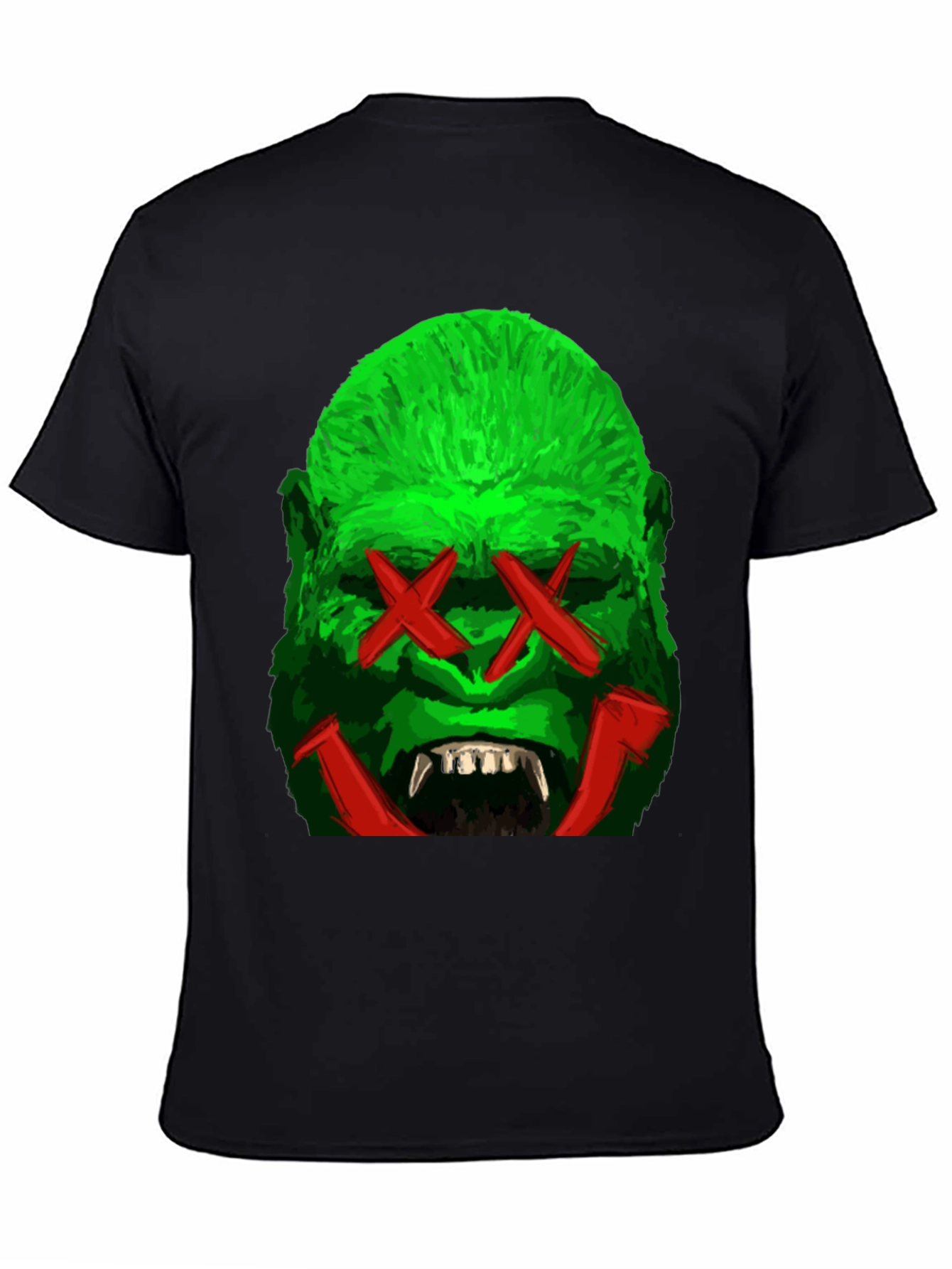 Black Green Gorilla Graphic Tee view 4
