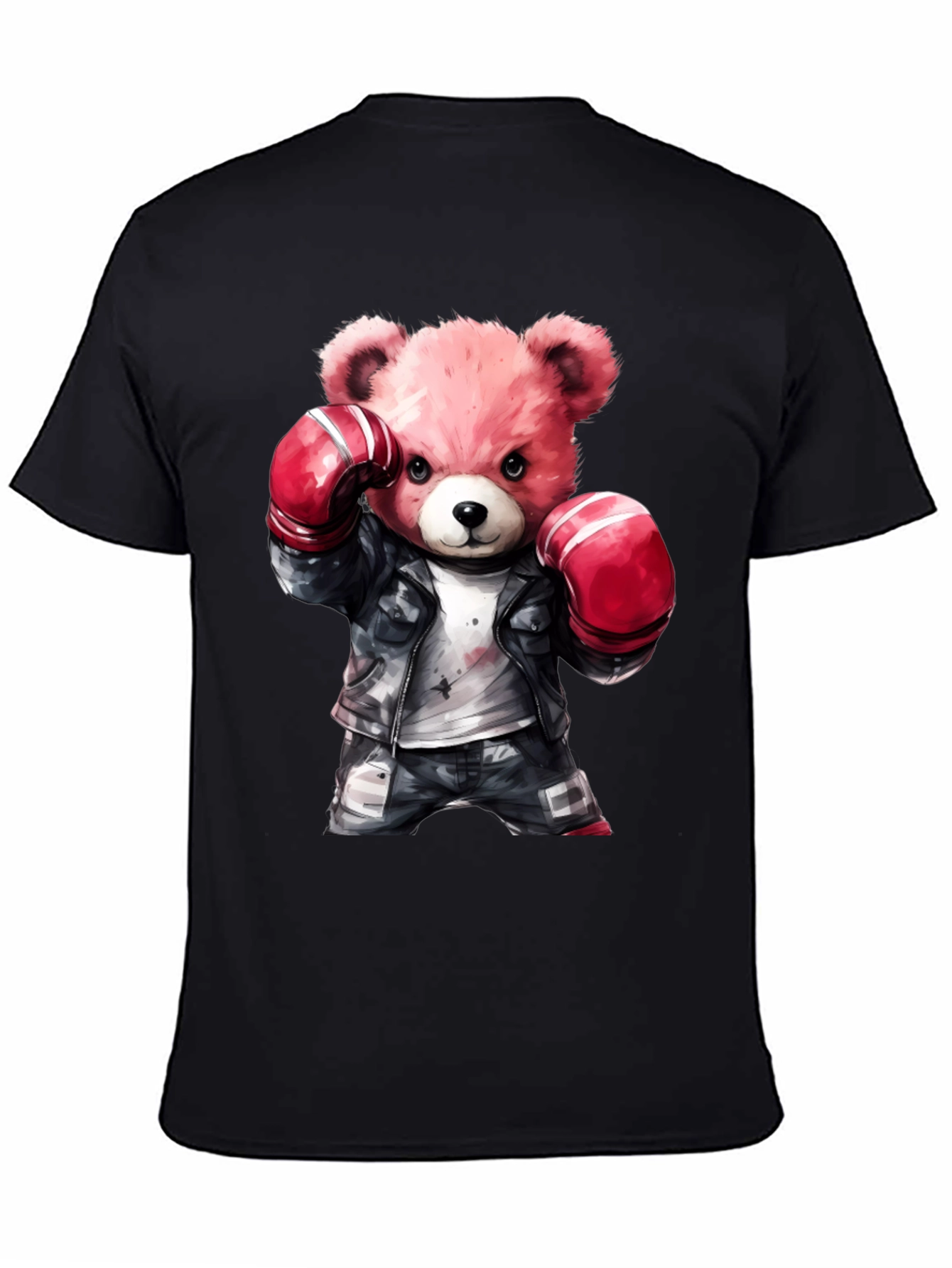 Black Boxing Bear Graphic Tee - Punchy Style view 4