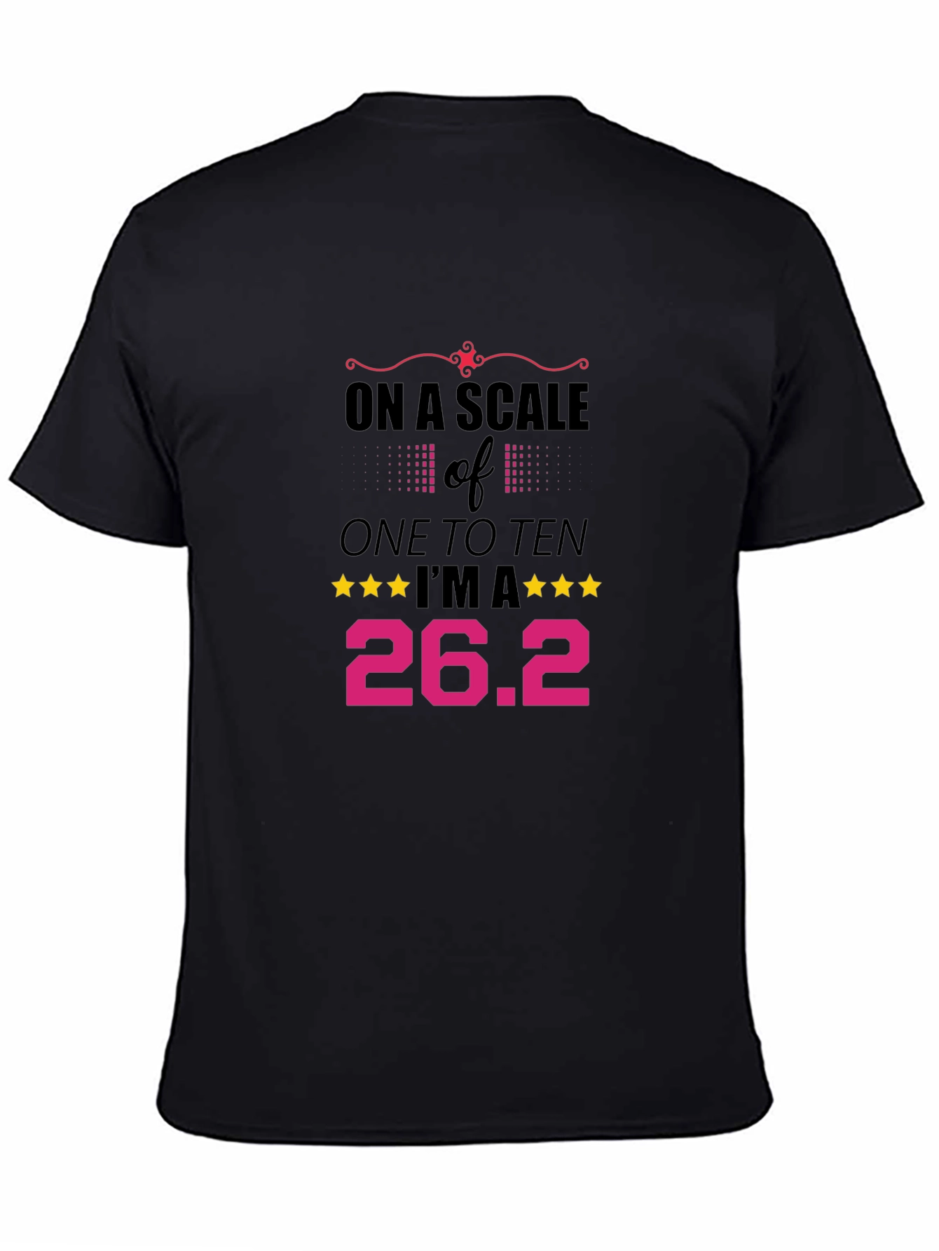 Black 26.2 Marathon Runner T-Shirt - On a Scale of One to Ten view 4