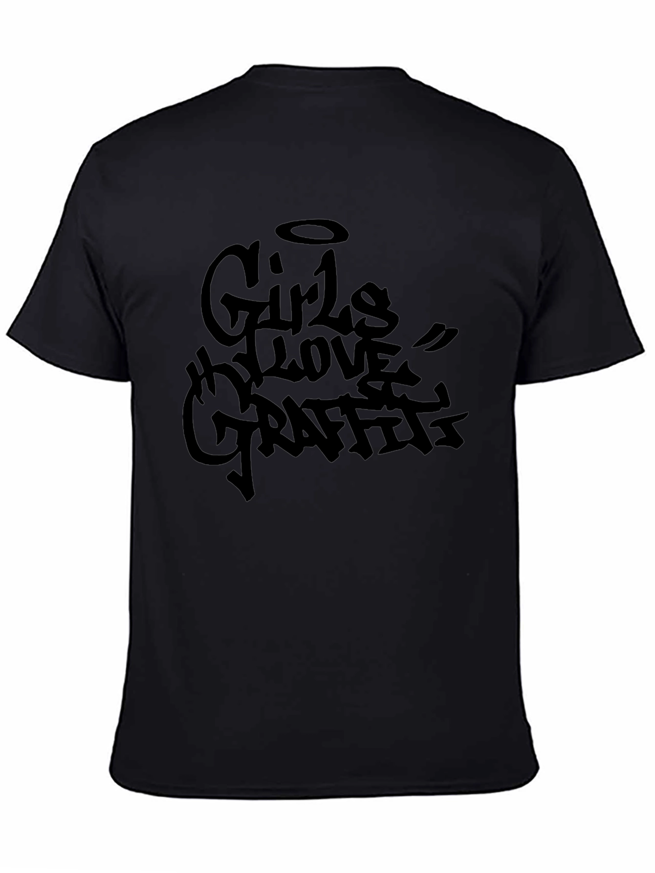 Black Girls Love Graffiti Black T-Shirt view 4