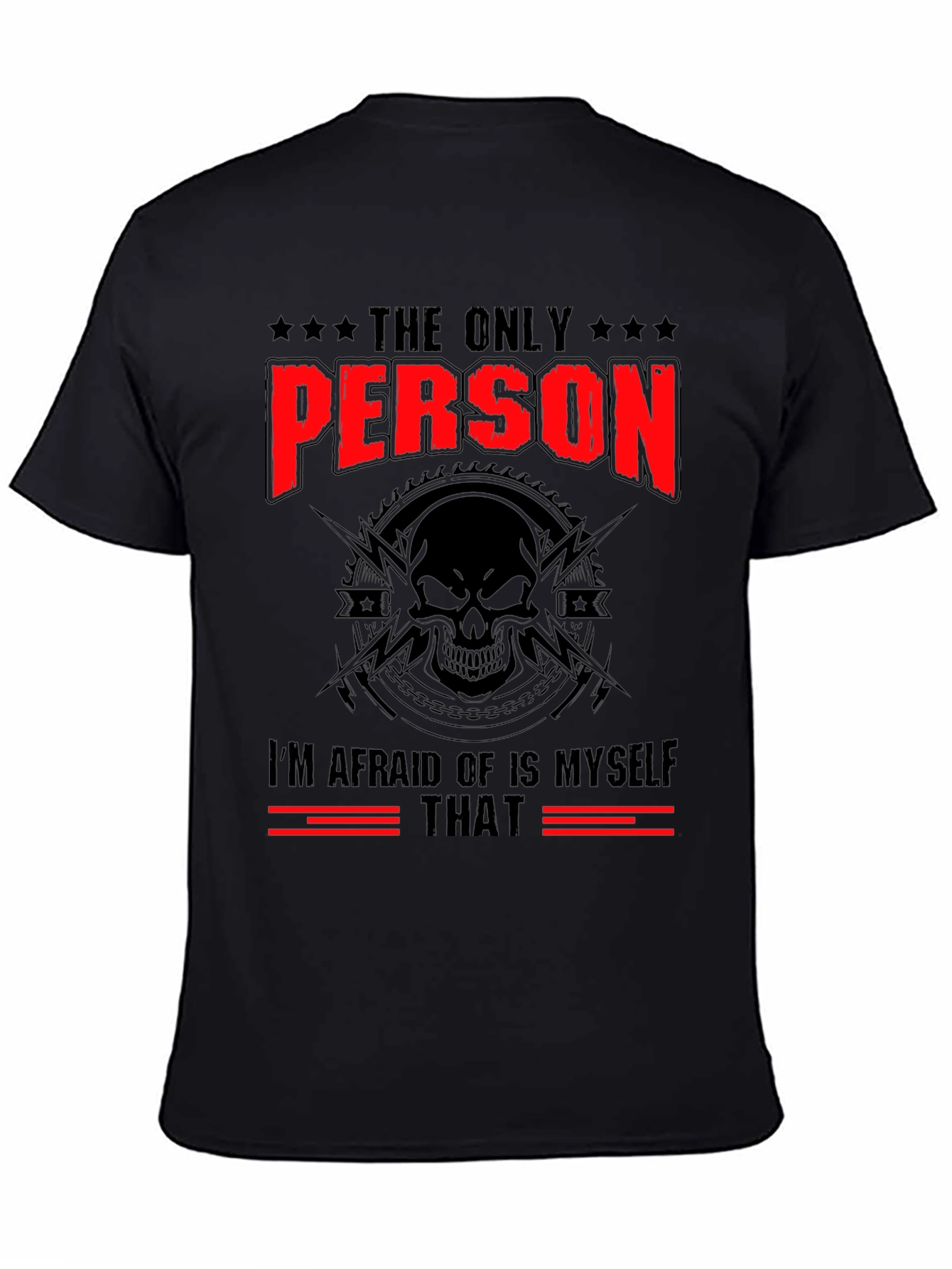 Black The Only Person Graphic Black Tee view 4