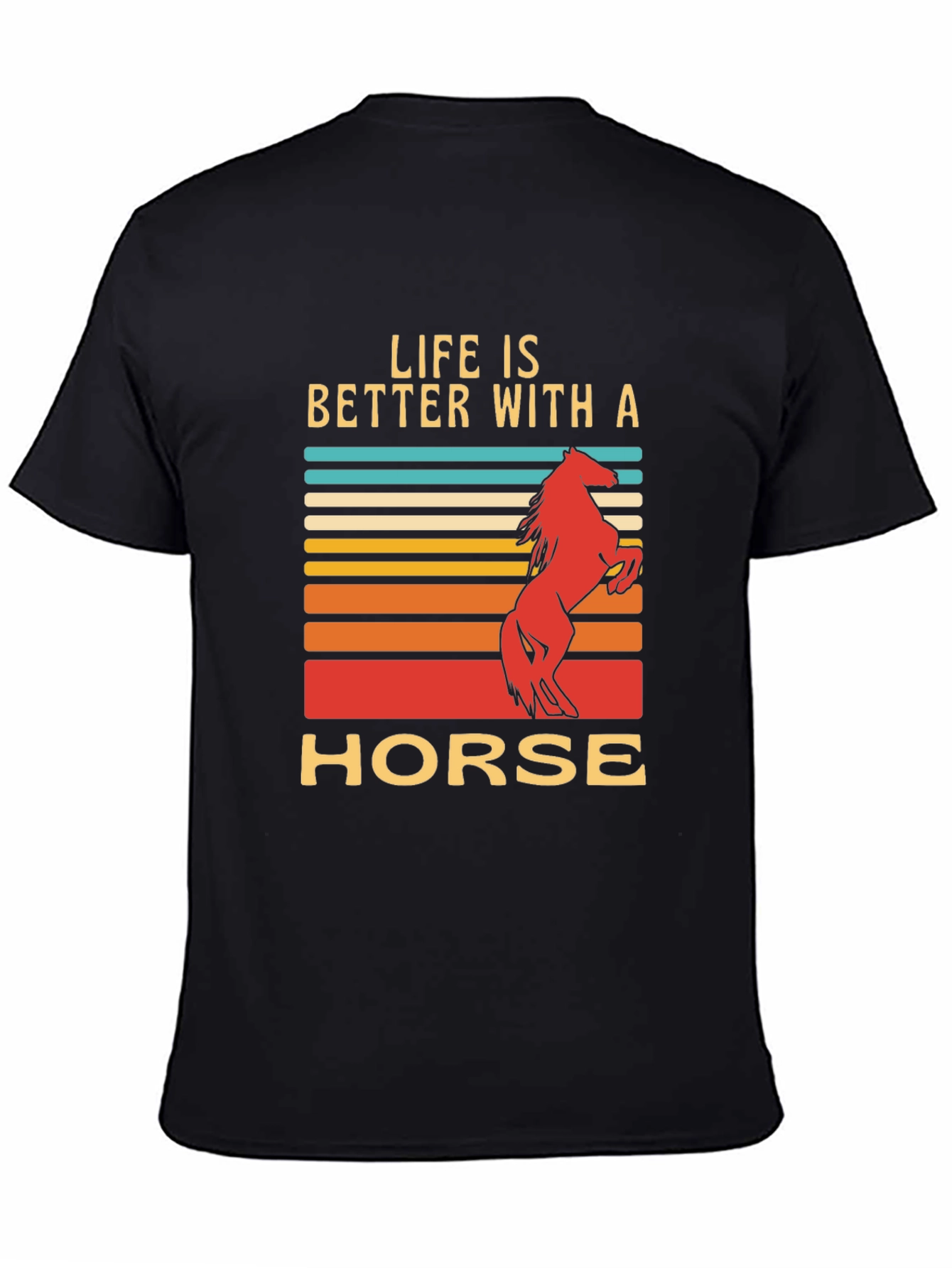 Black Life is Better with a Horse T-Shirt view 4