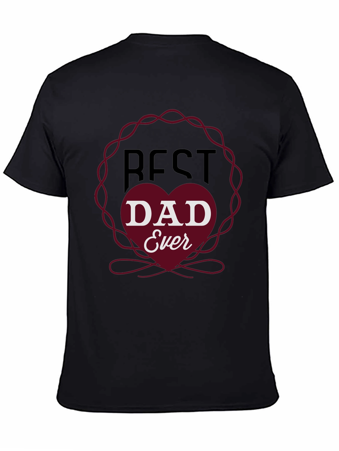 Black Best Dad Ever Graphic T-Shirt - Father's Day Gift view 4