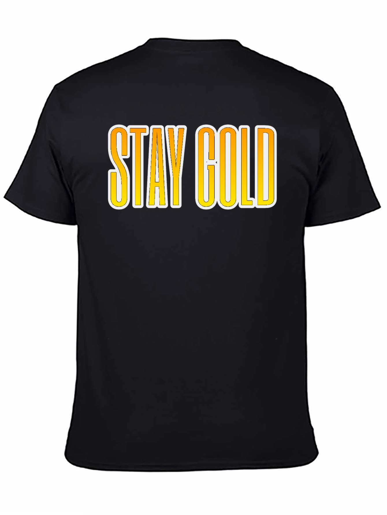 Black Stay Gold Graphic Tee - Classic Cool view 4