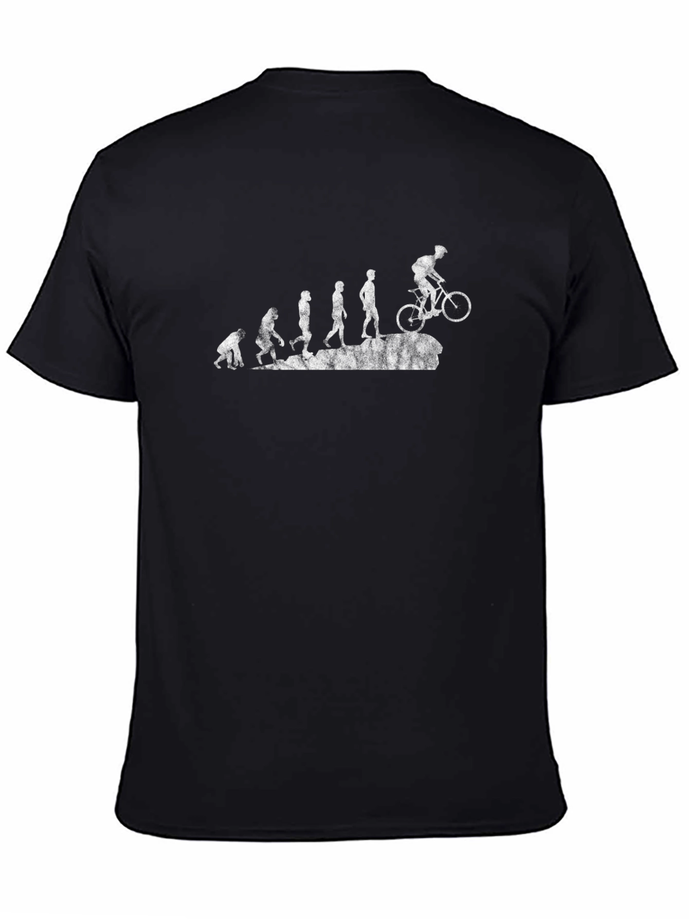 Black Evolution of Cyclist Black Graphic Tee view 4