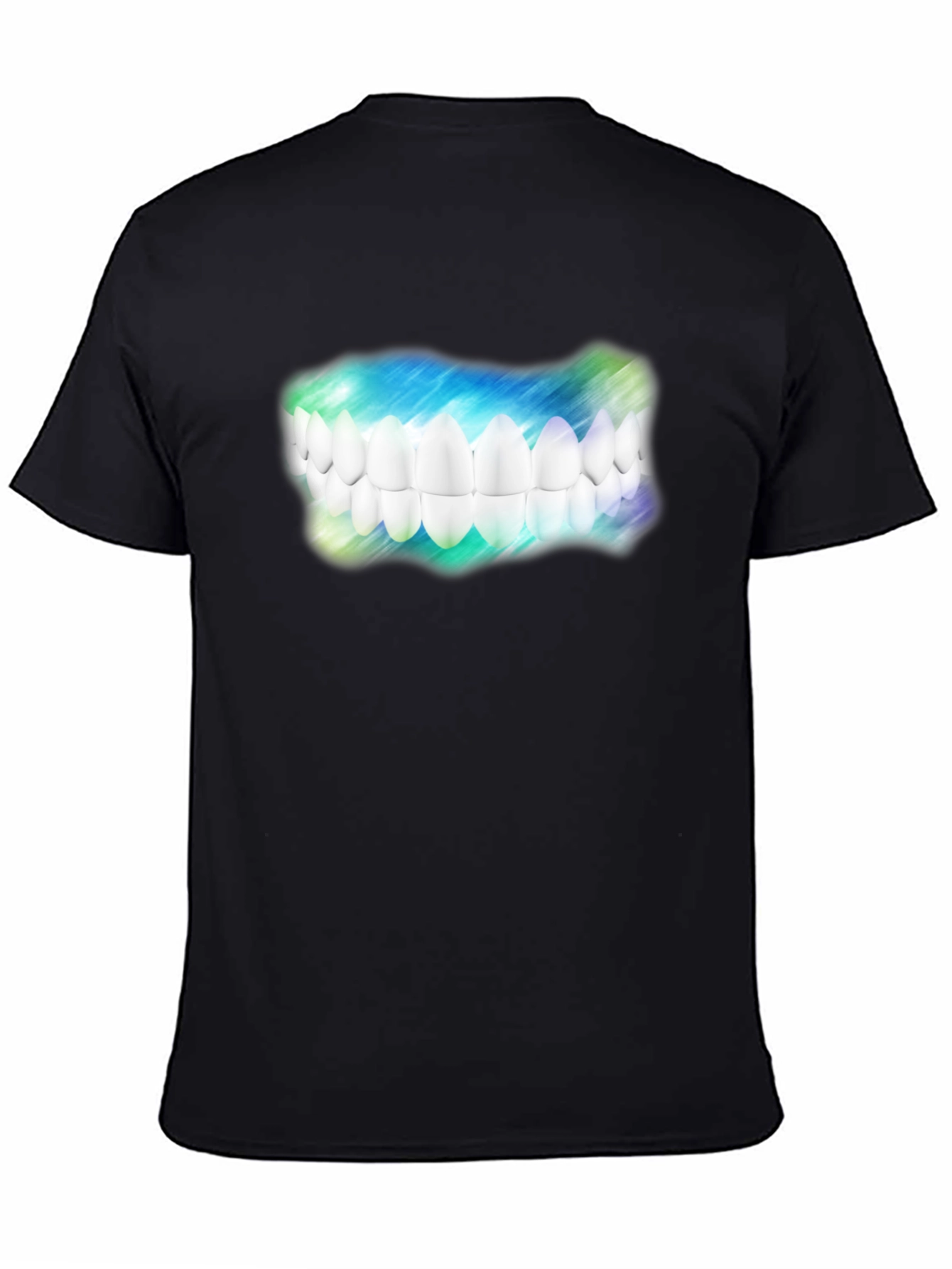 Black Novelty Teeth Graphic Black T-Shirt view 4