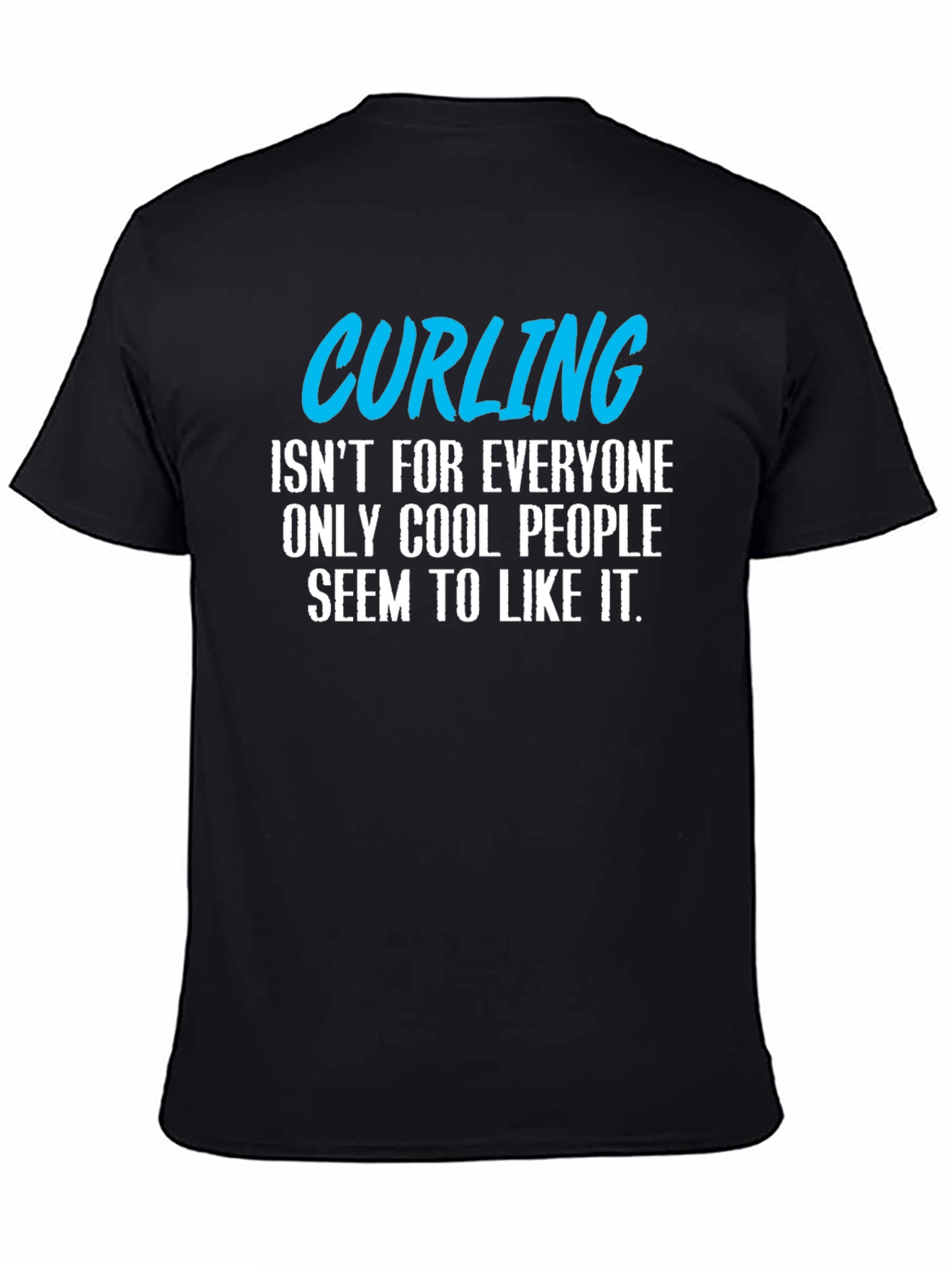 Black Cool People Curling T-Shirt view 4