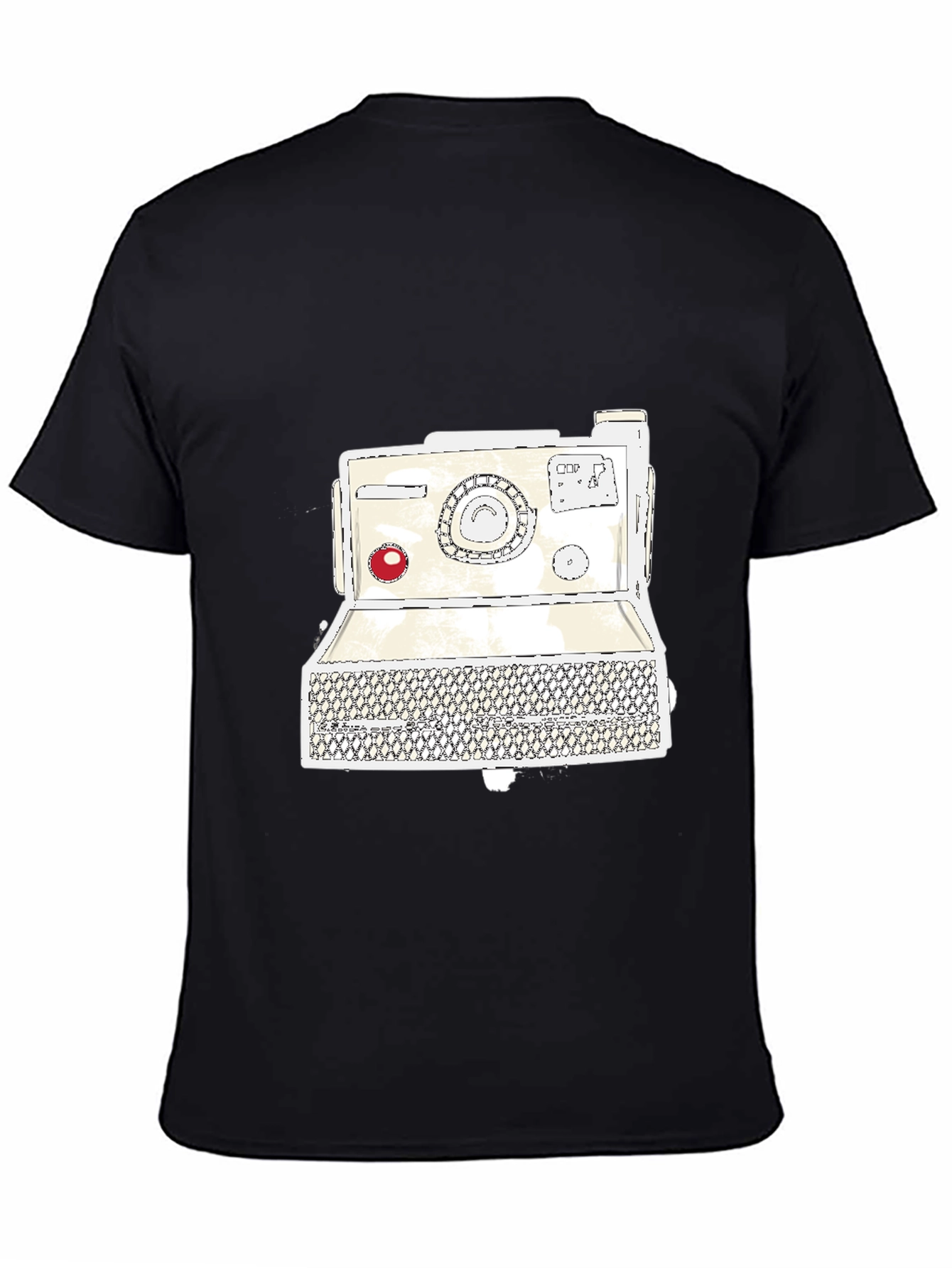 Black Vintage Camera Graphic Tee - Retro Style view 4