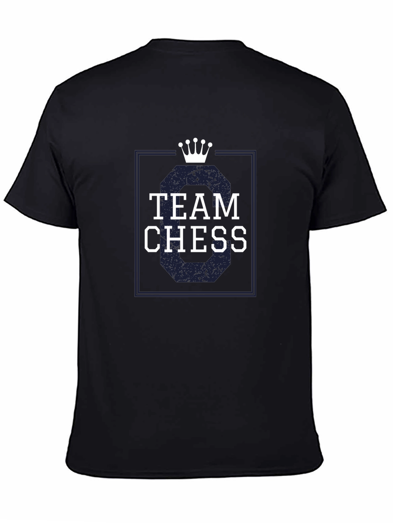 Black Team Chess Crown Graphic T-Shirt view 4