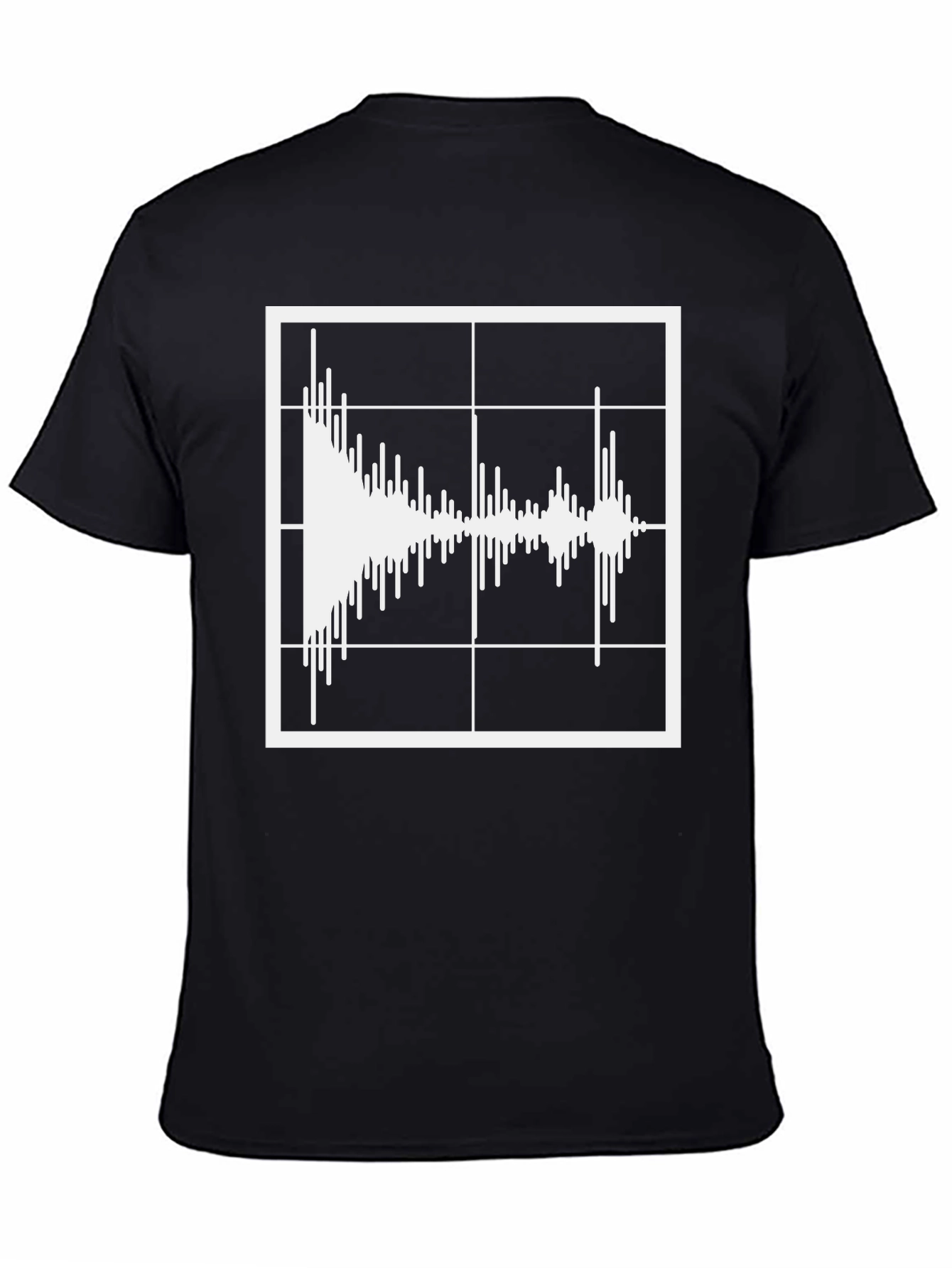Black Sound Wave Black Graphic Tee Shirt view 4