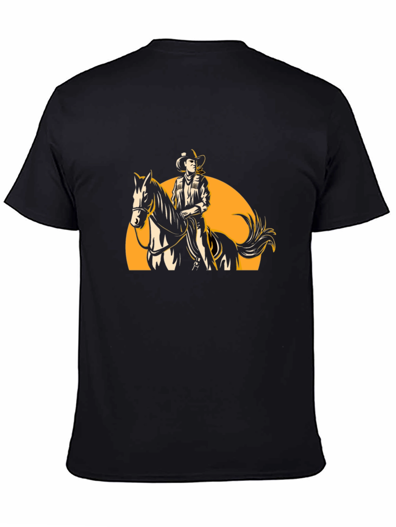 Black Cowboy Rider Graphic Tee - Western Style view 4