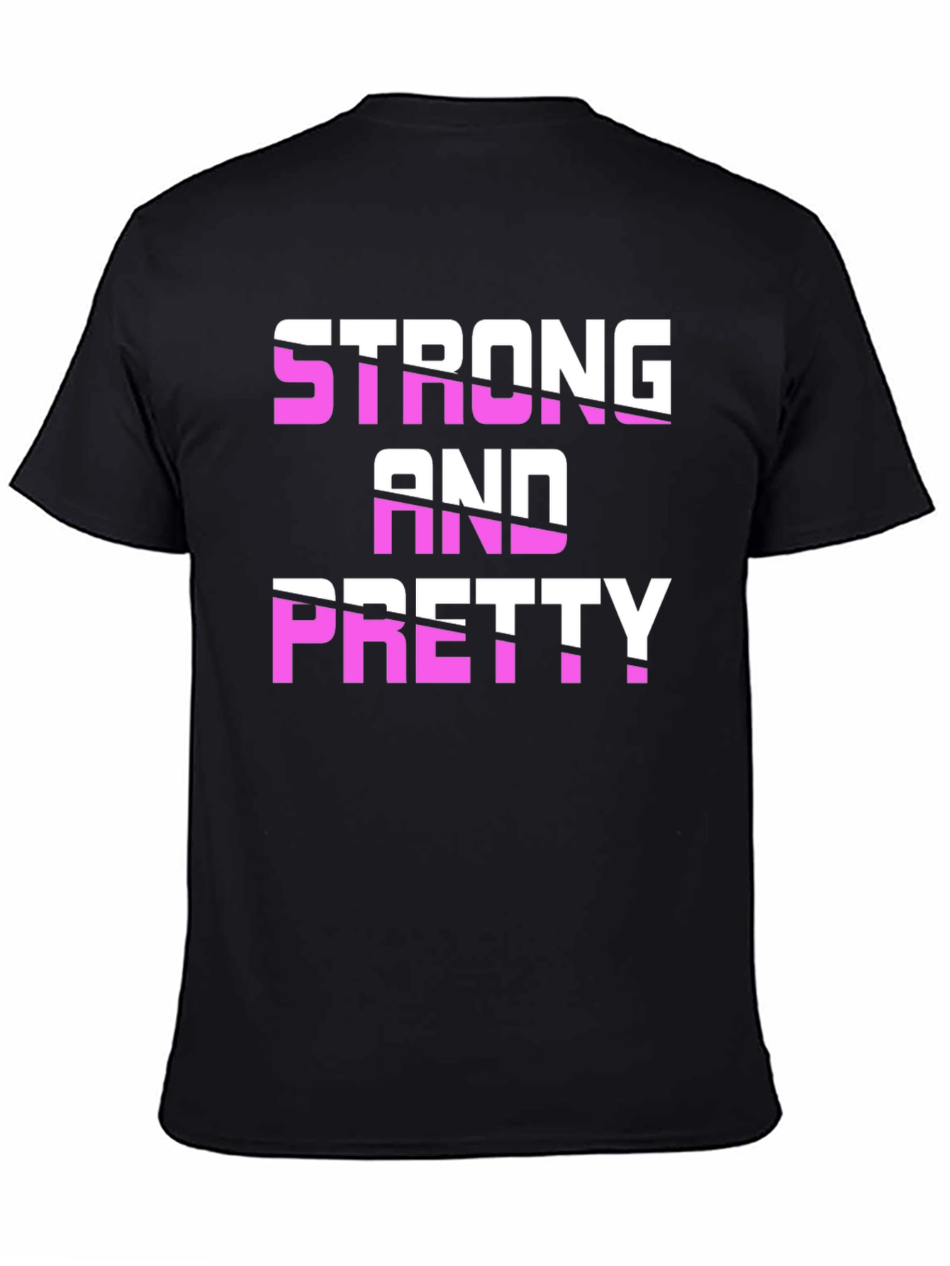 Black Strong & Pretty Graphic Tee view 4