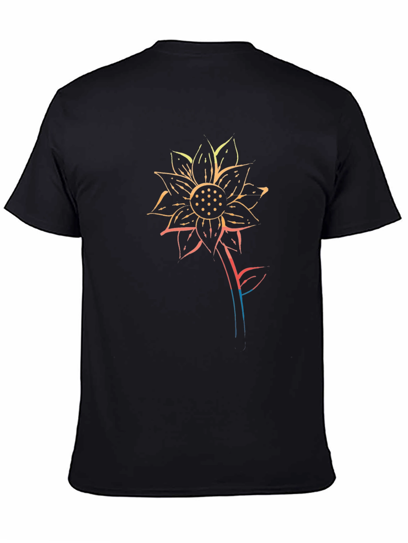 Black Sunflower Graphic Black T-Shirt view 4