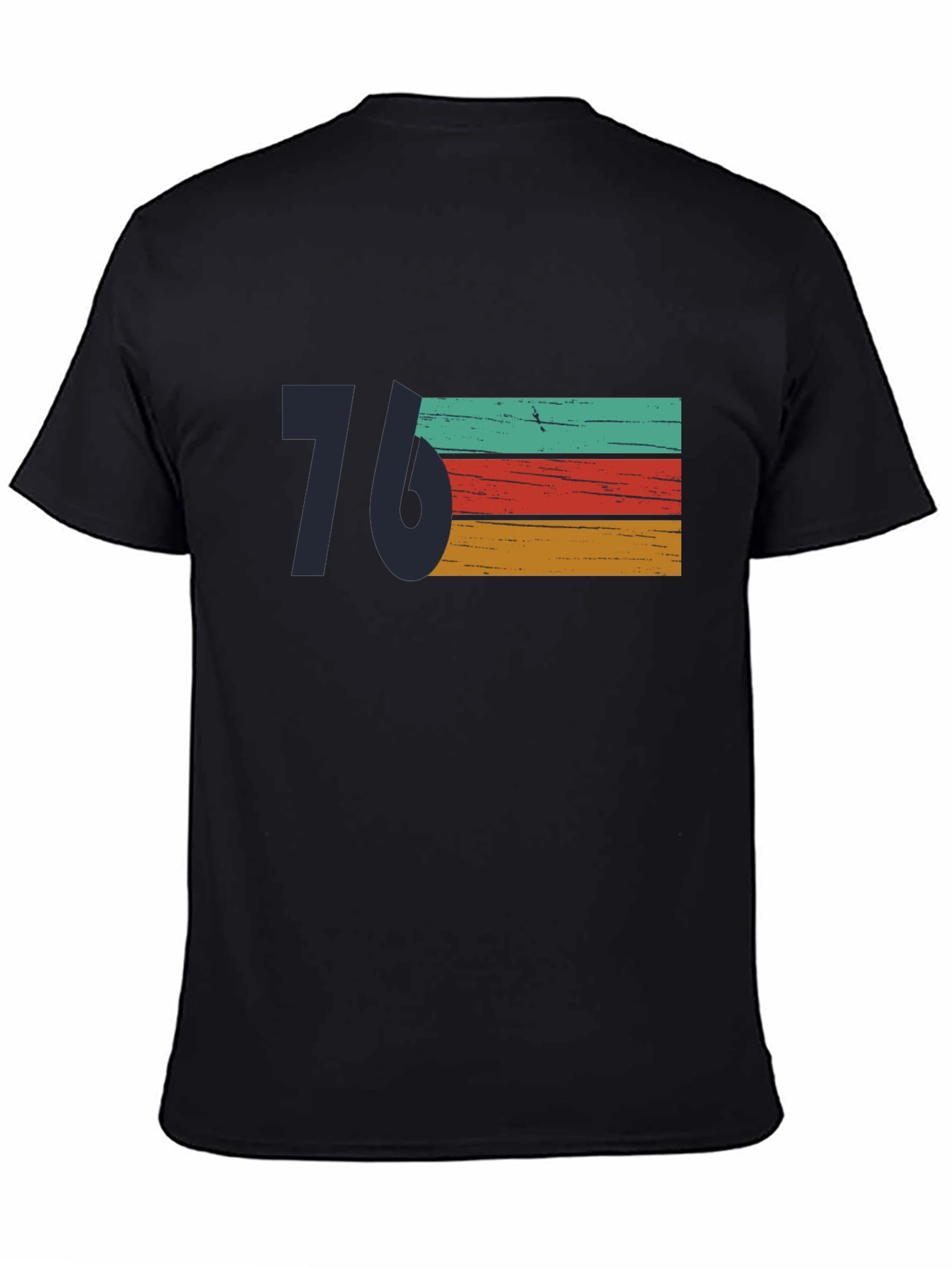 Black Retro 76 Graphic Tee - Stylish Vintage Design view 4