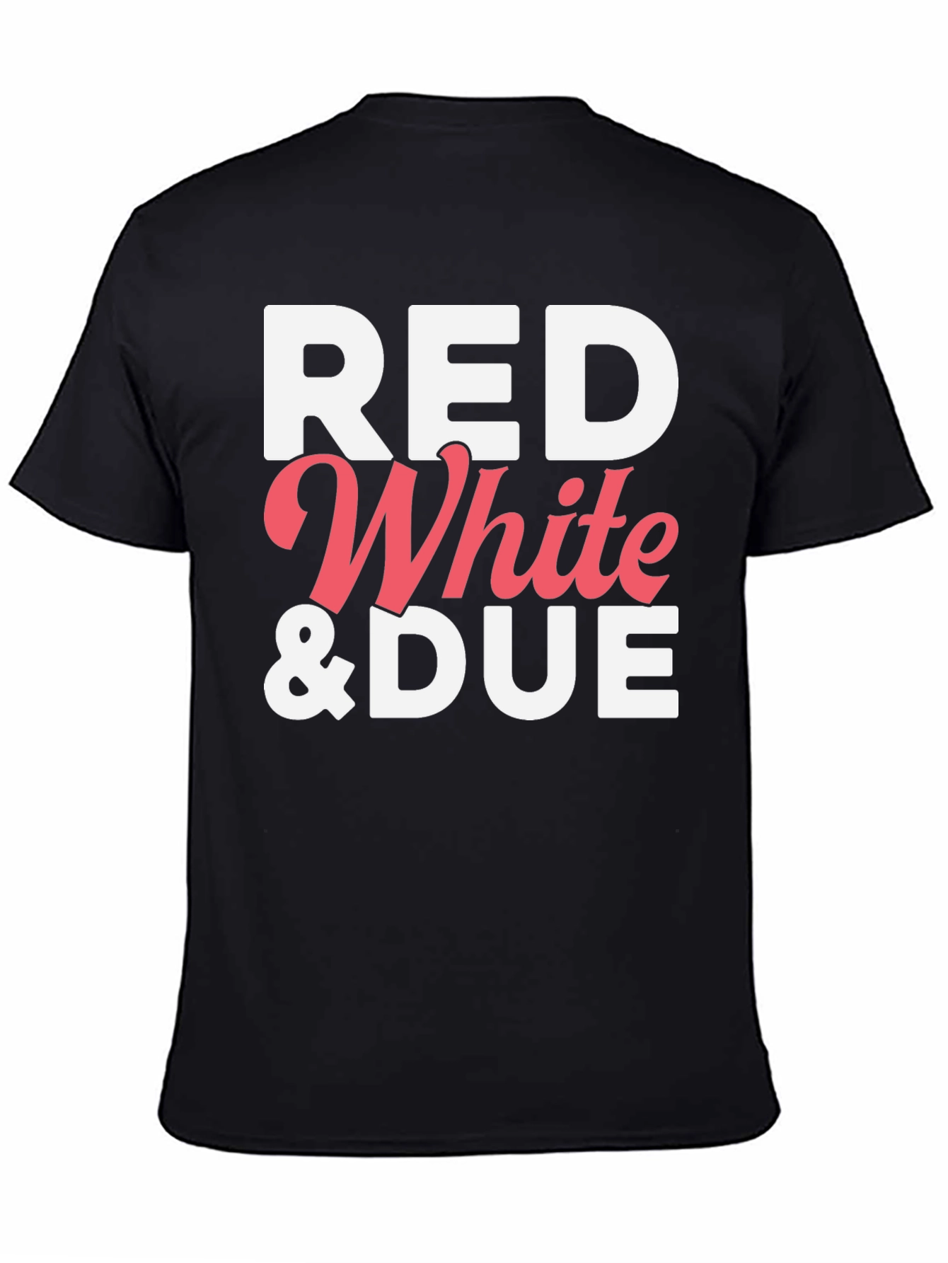 Black Red White & DUE Patriotic T-Shirt view 4