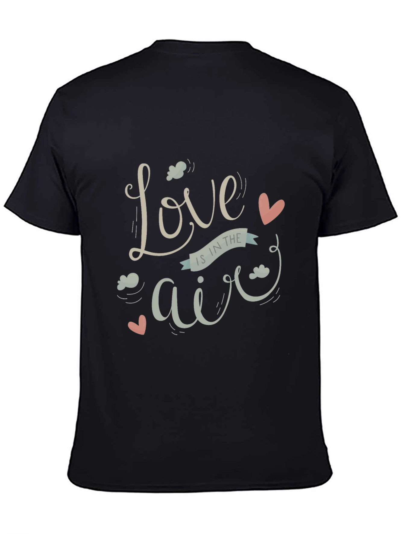 Black Love Is In The Air Graphic Tee - Black view 4