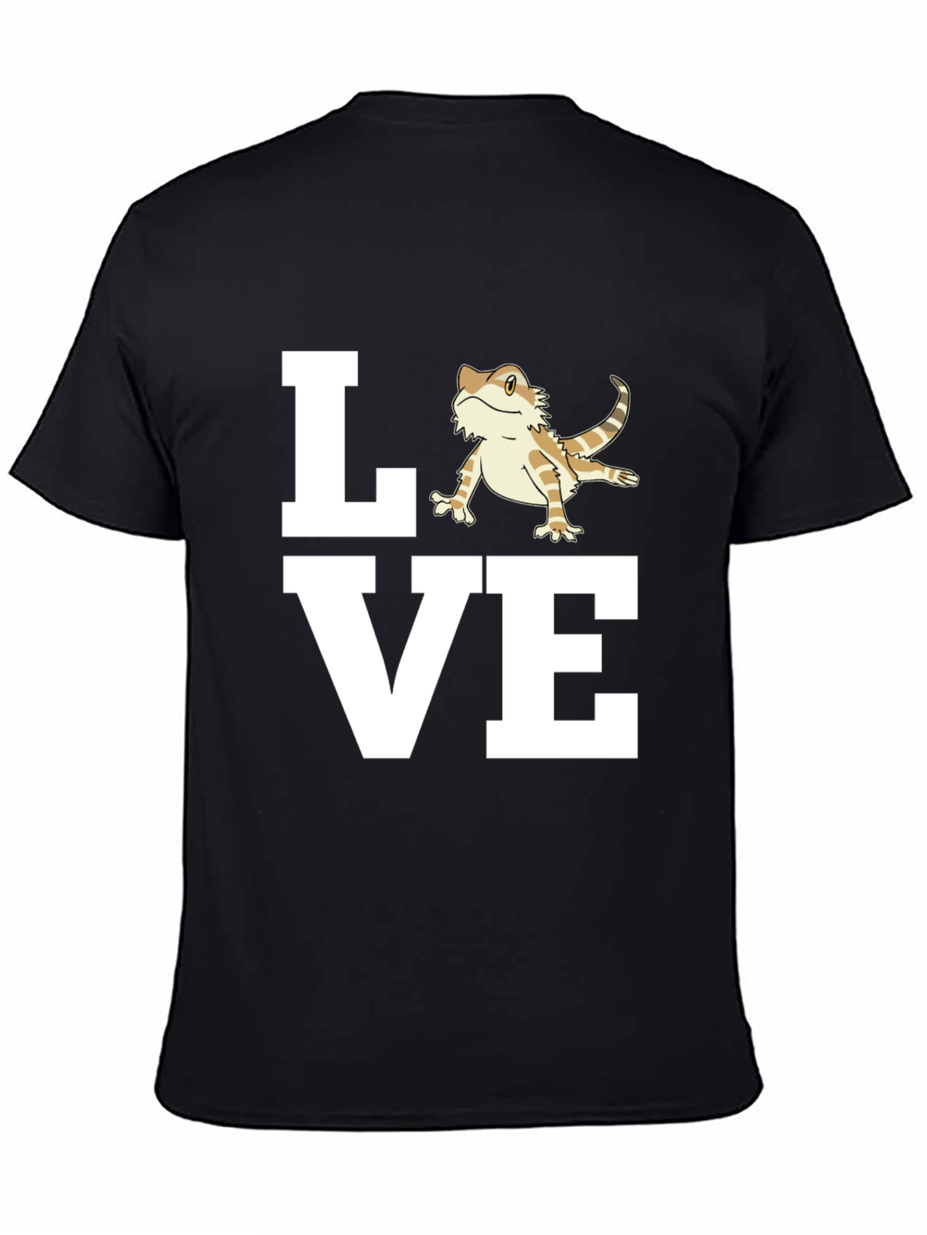 Black Bearded Dragon Love T-Shirt - Reptile Pet Owner Tee view 4