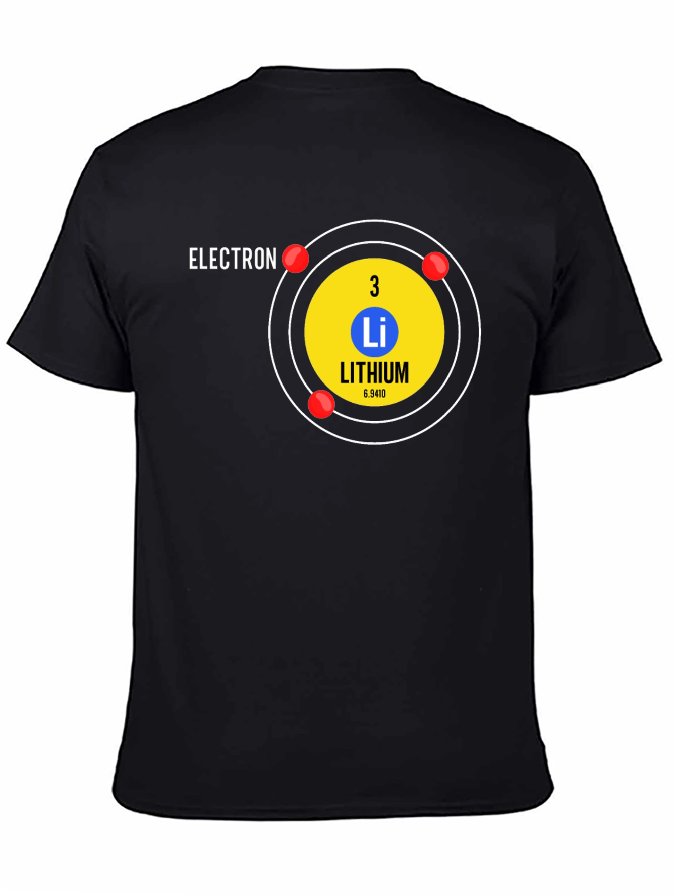 Lithium Atom T-Shirt - Science Geek Tee - 4