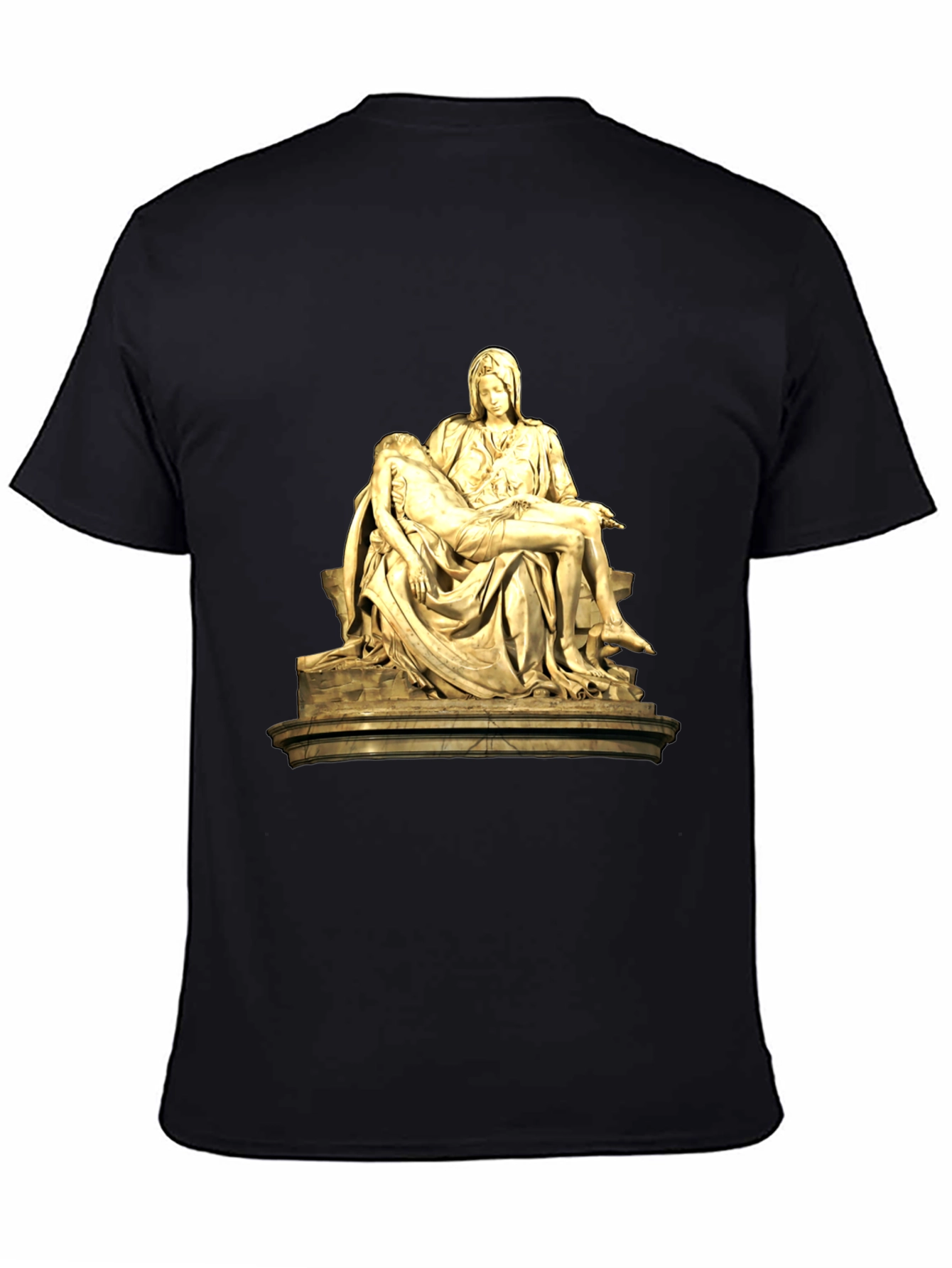 Black Pieta Sculpture Graphic T-Shirt - Classic Art Tee view 4