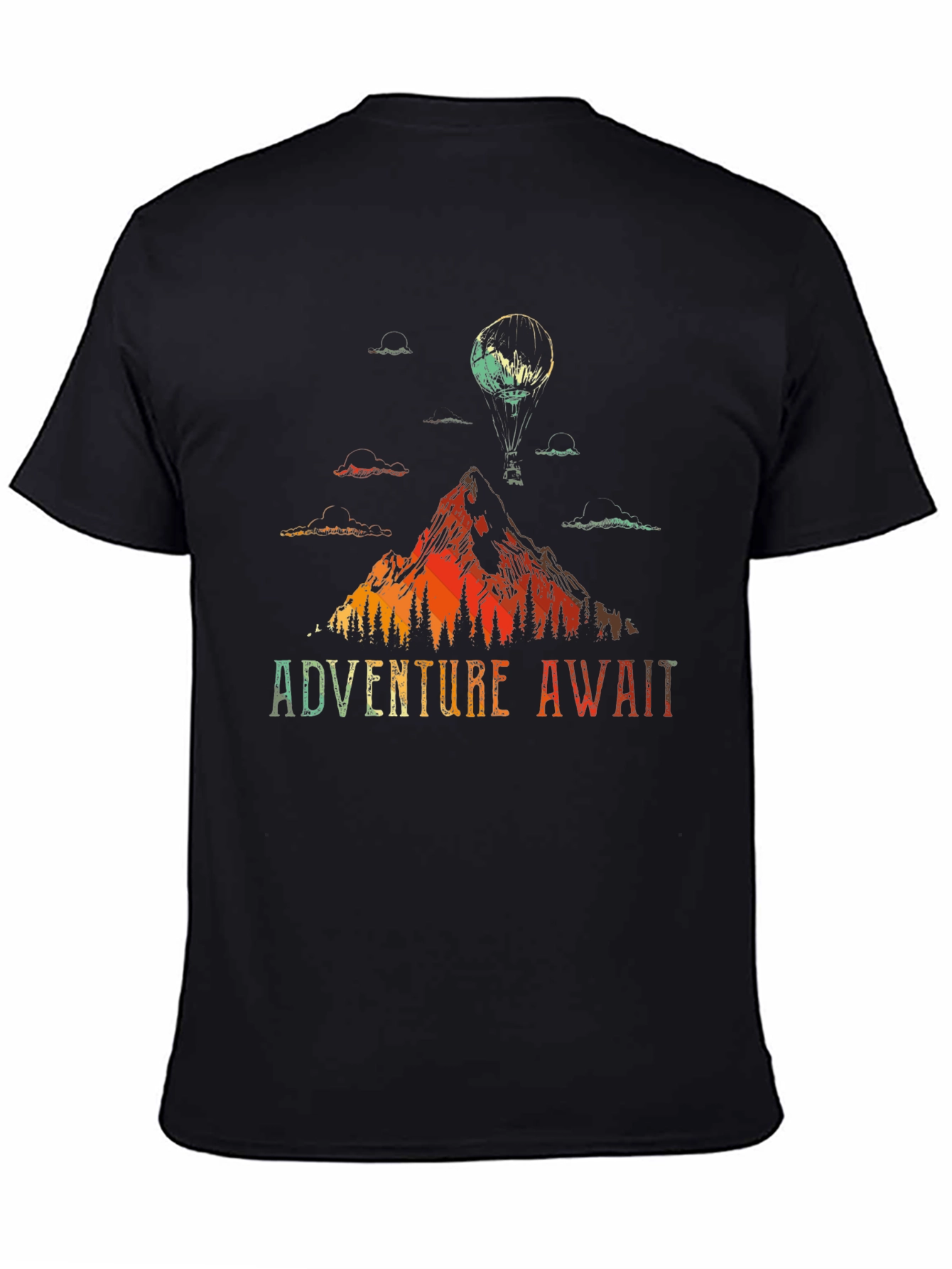 Black Adventure Awaits Graphic Tee view 4