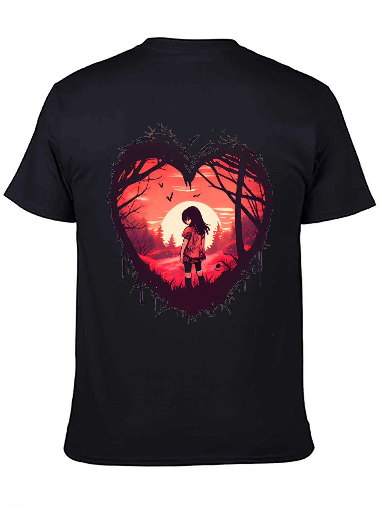 Black Heart of the Forest Tee - Unique Graphic Print view 4