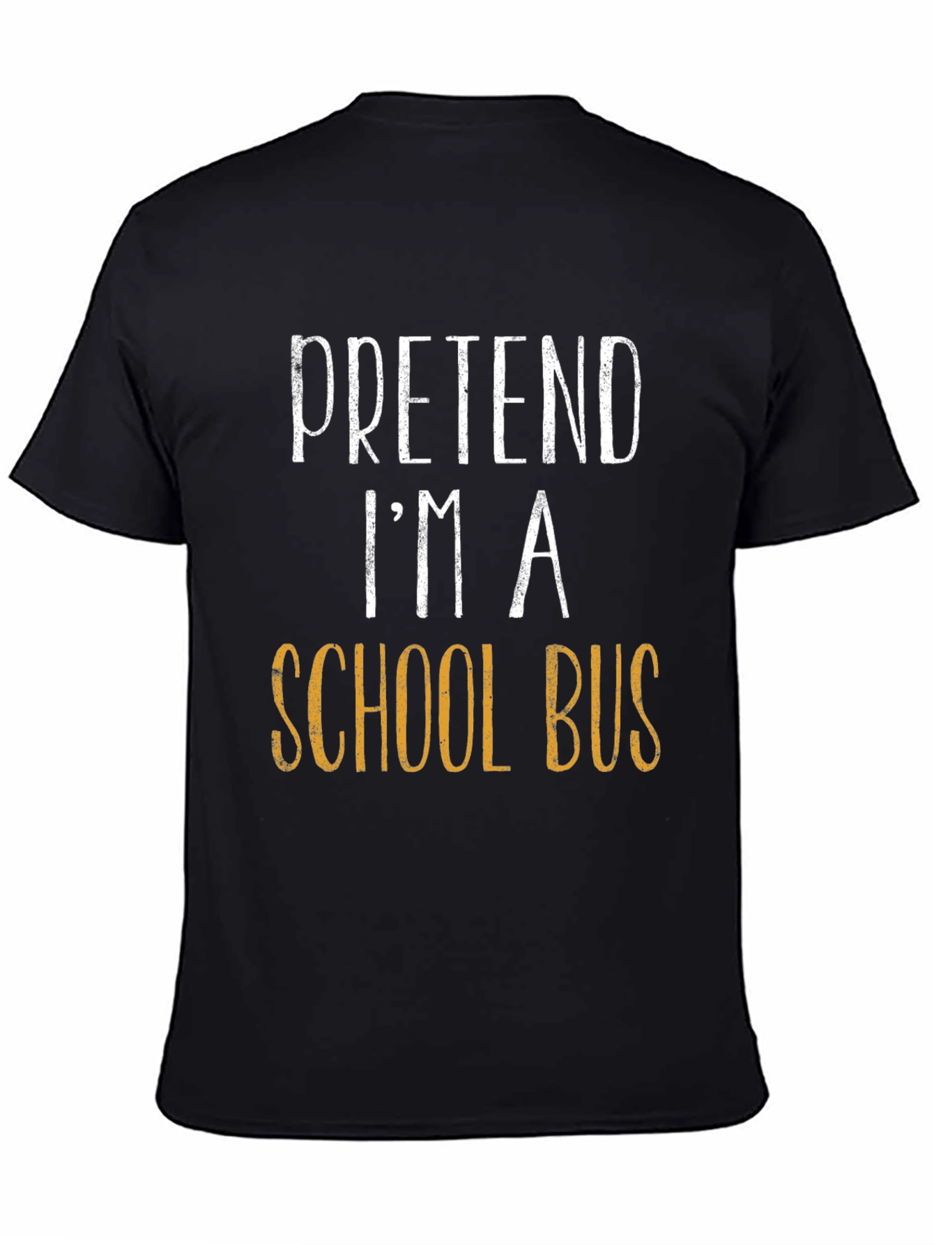 Black Pretend I'm a School Bus T-Shirt - Funny Halloween Costume view 4