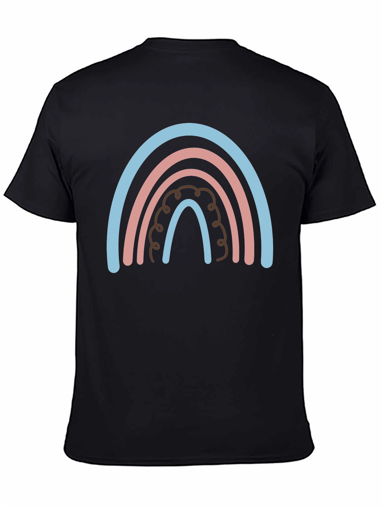 Black Rainbow Graphic Print Tee - Casual Comfort view 4