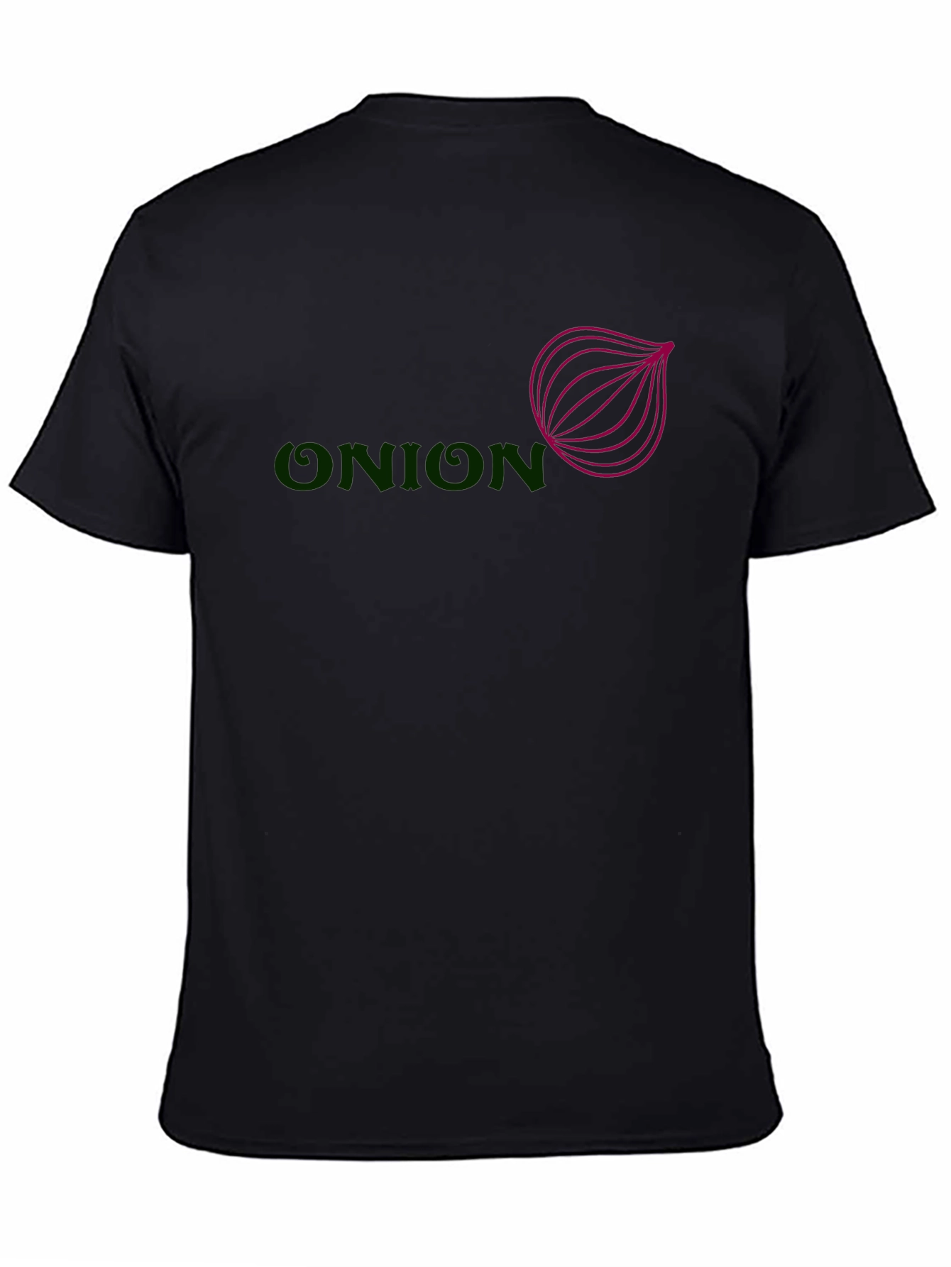 Black Onion Graphic T-Shirt - Black Cotton Tee view 4